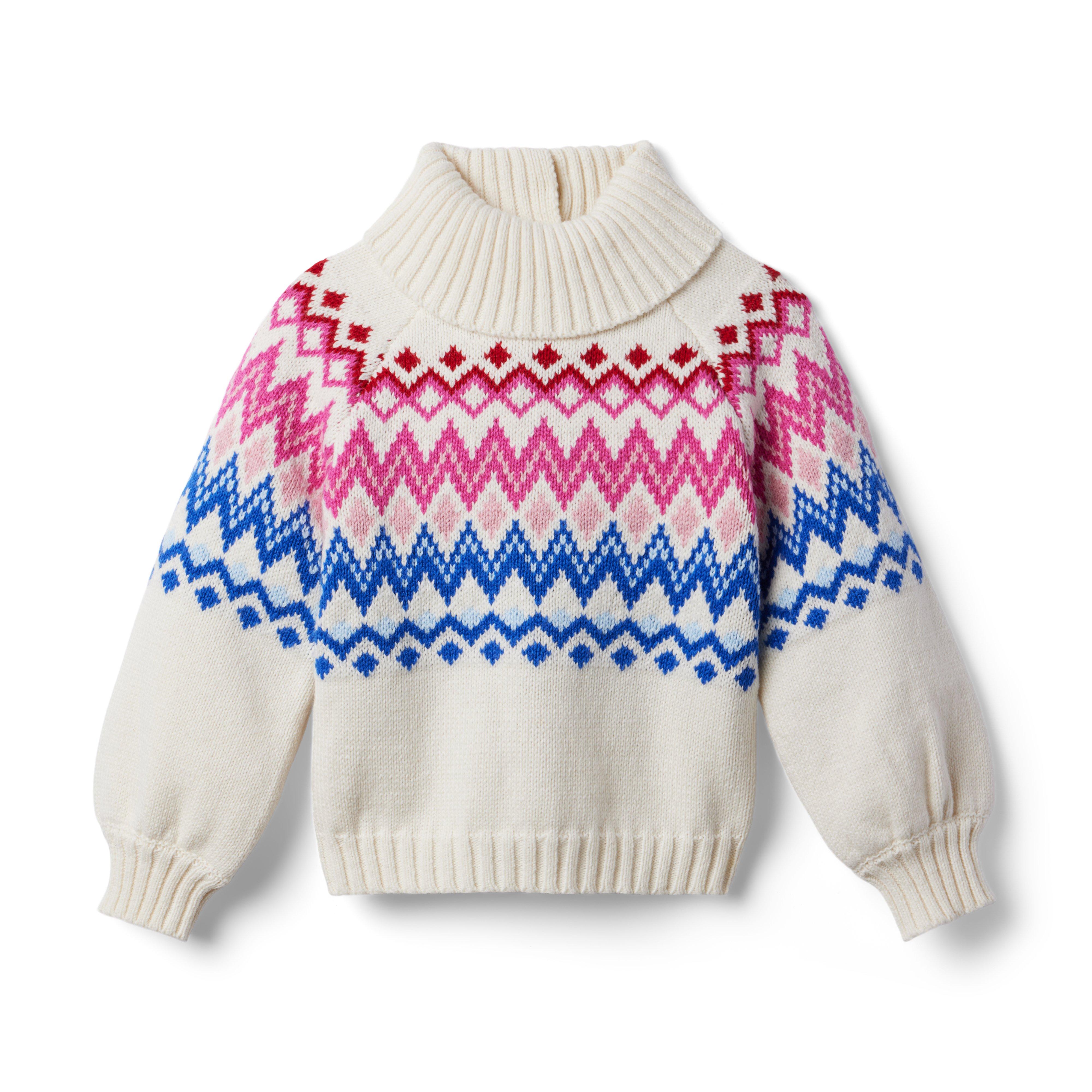 Girl Cream And Sugar Fair Isle Fair Isle Turtleneck Sweater by Janie ...