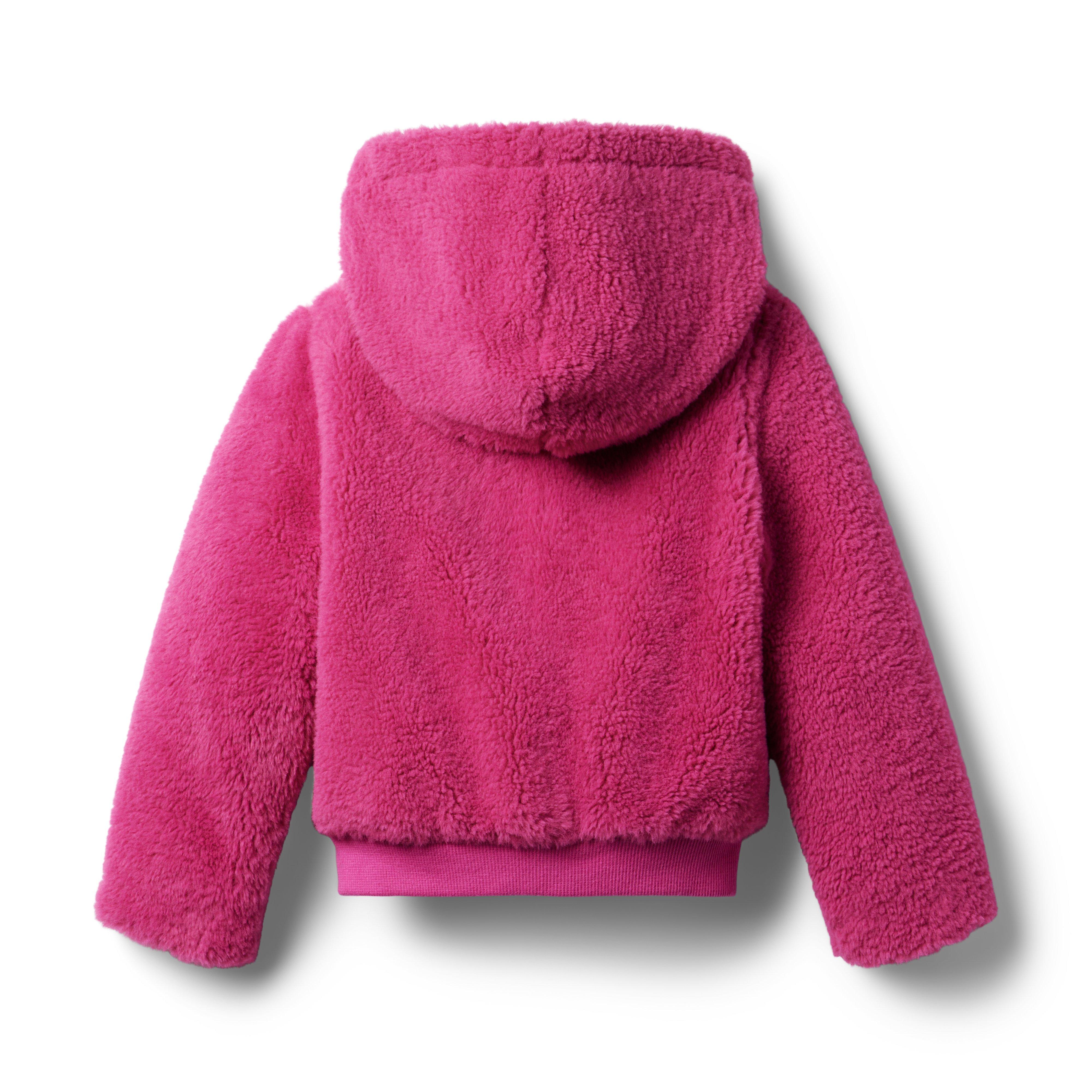 Girl Amara Pink Faux Fur Hooded Jacket by Janie and Jack