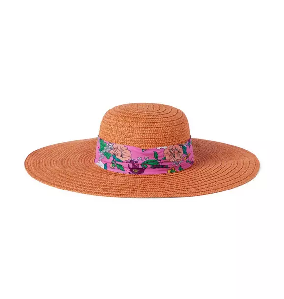 Floral Bow Straw Sun Hat