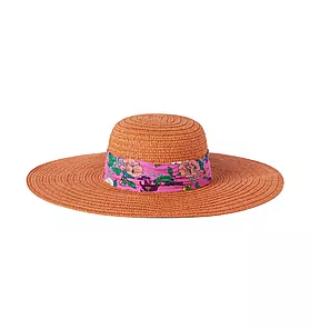 Floral Bow Straw Sun Hat