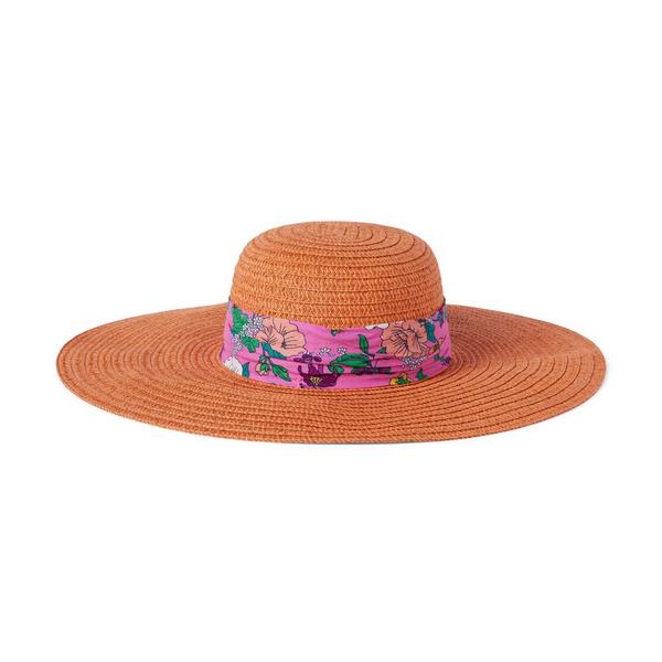 Janie and Jack Floral Bow Straw Sun Hat