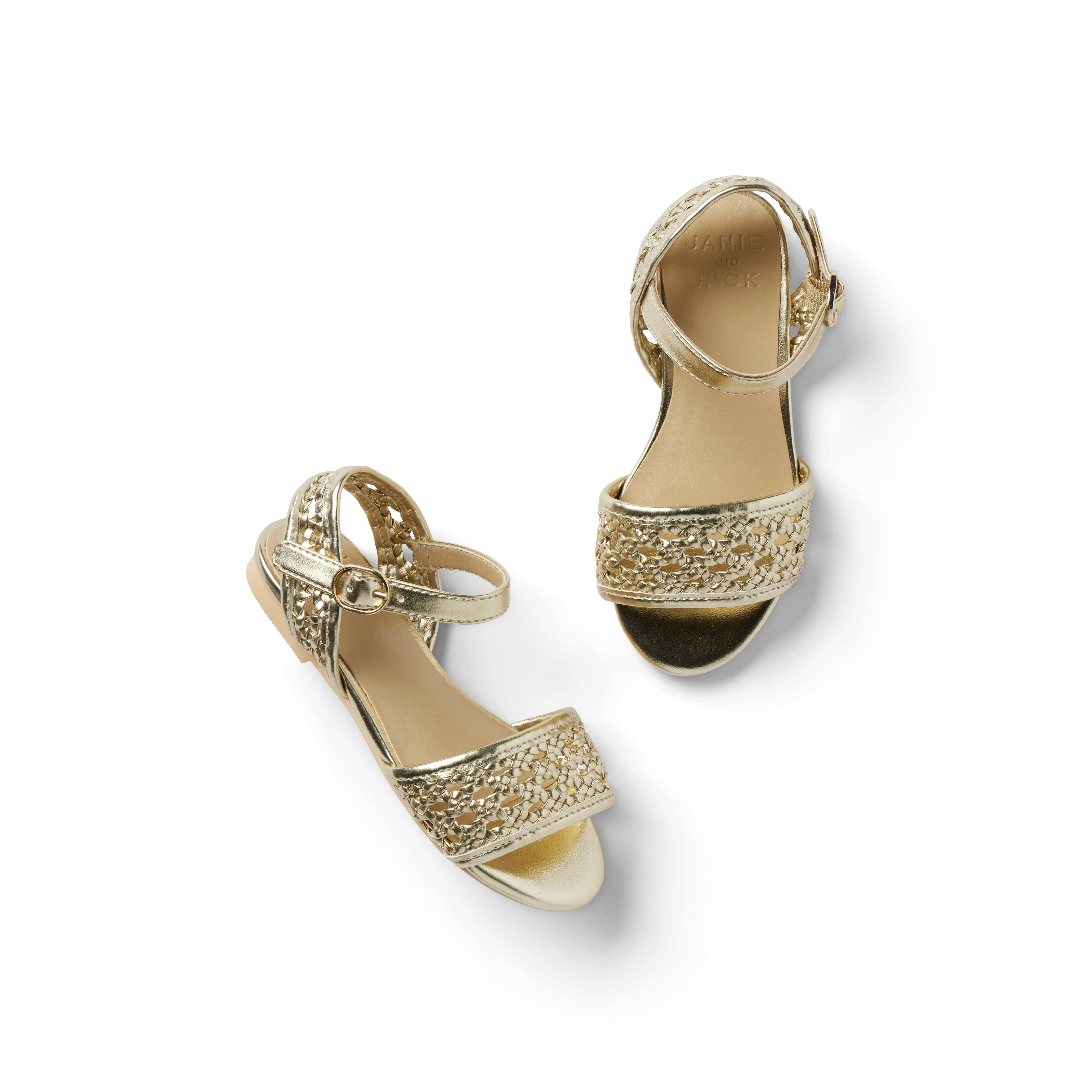 Metallic Woven Sandal