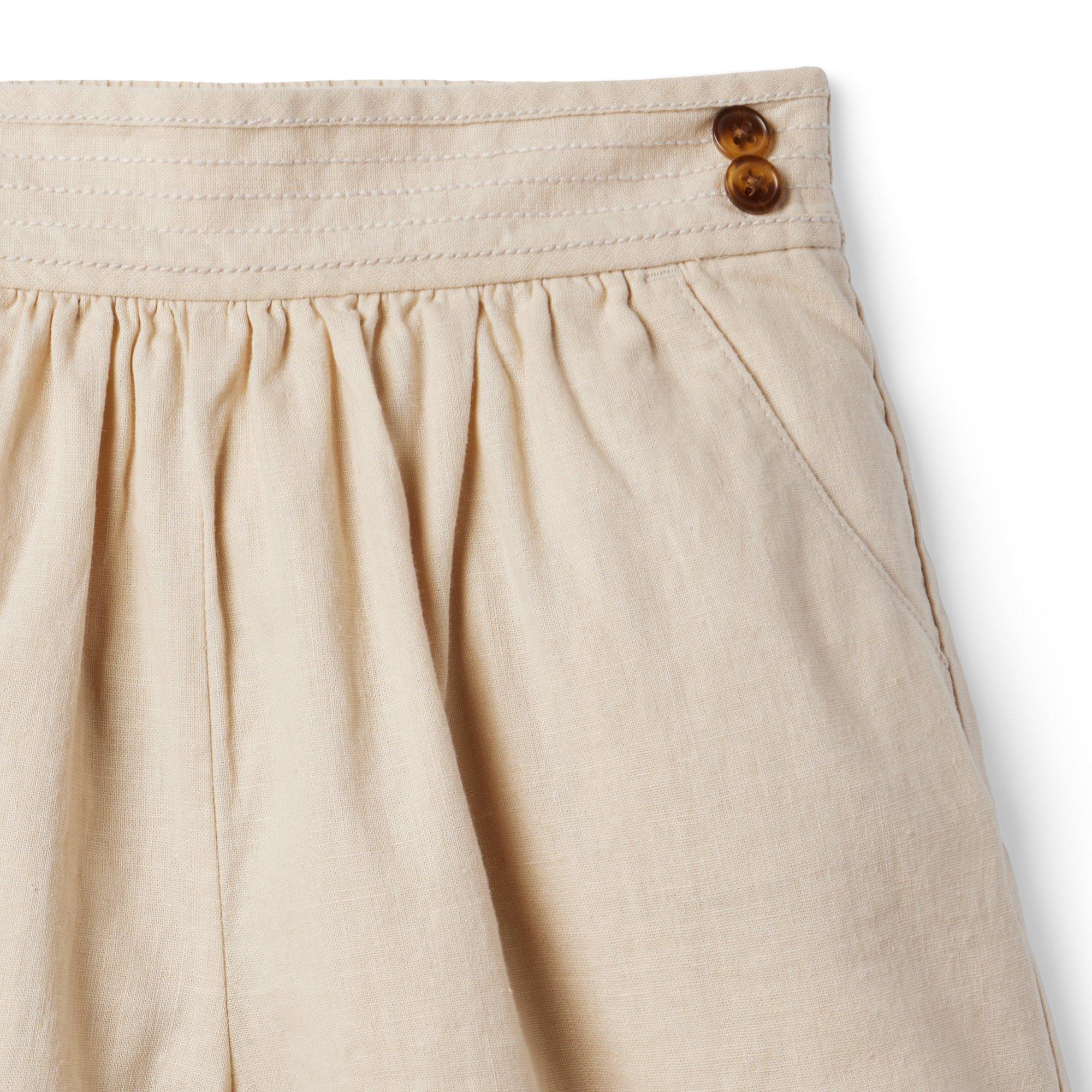 Linen-Cotton Button Short image number 2