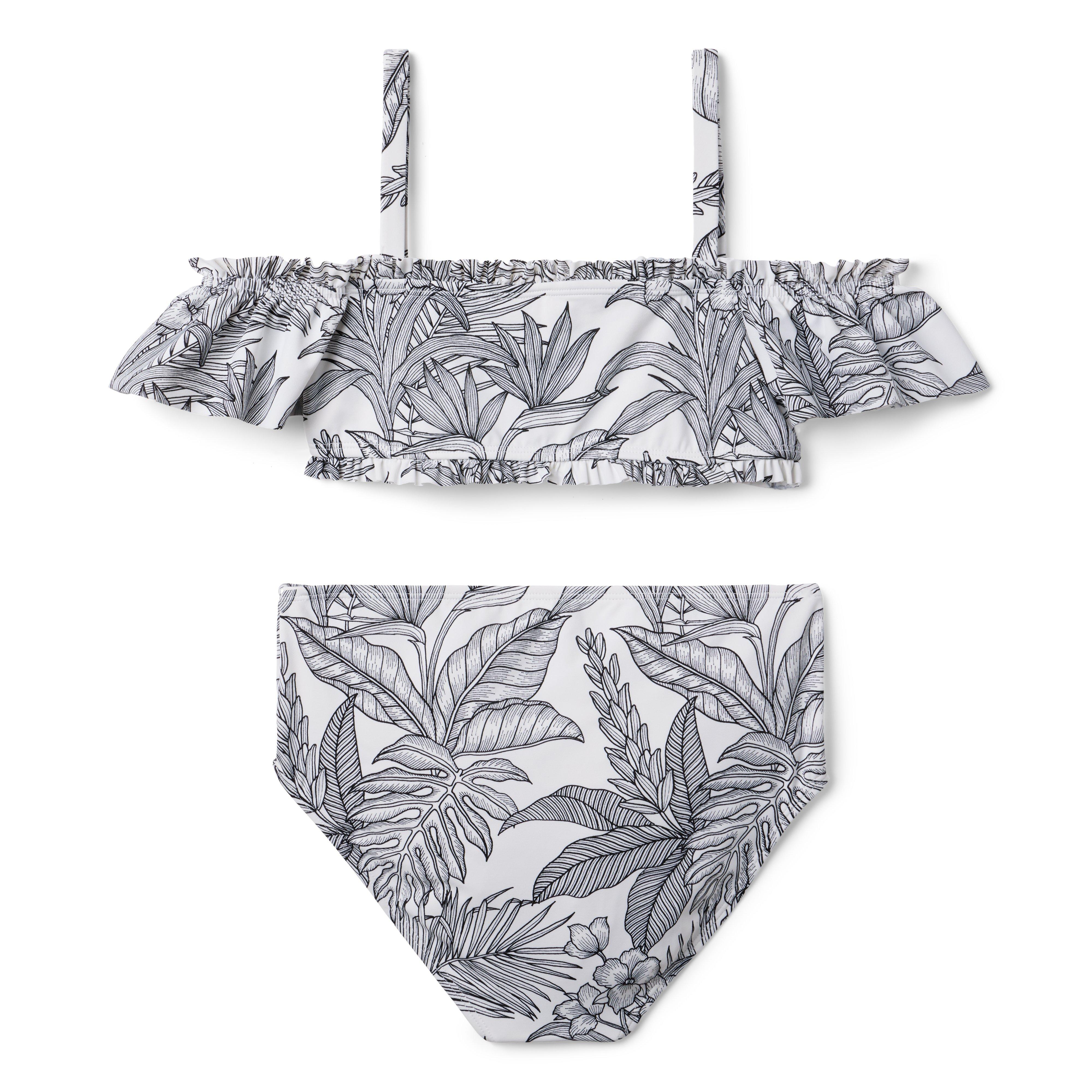 Palm Ruffle 2-Piece Swimsuit image number 1