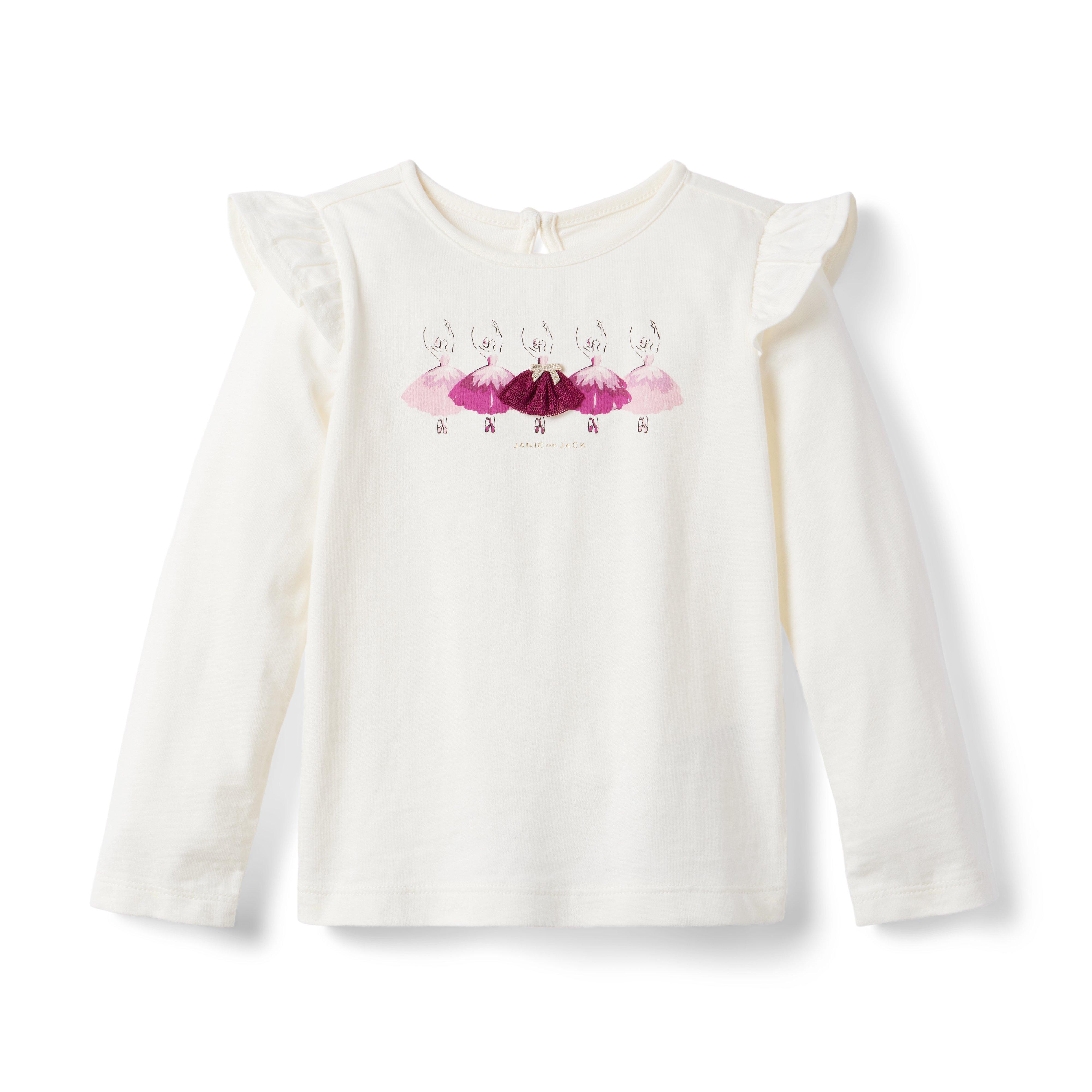 Ballerina Ruffle Shoulder Tee