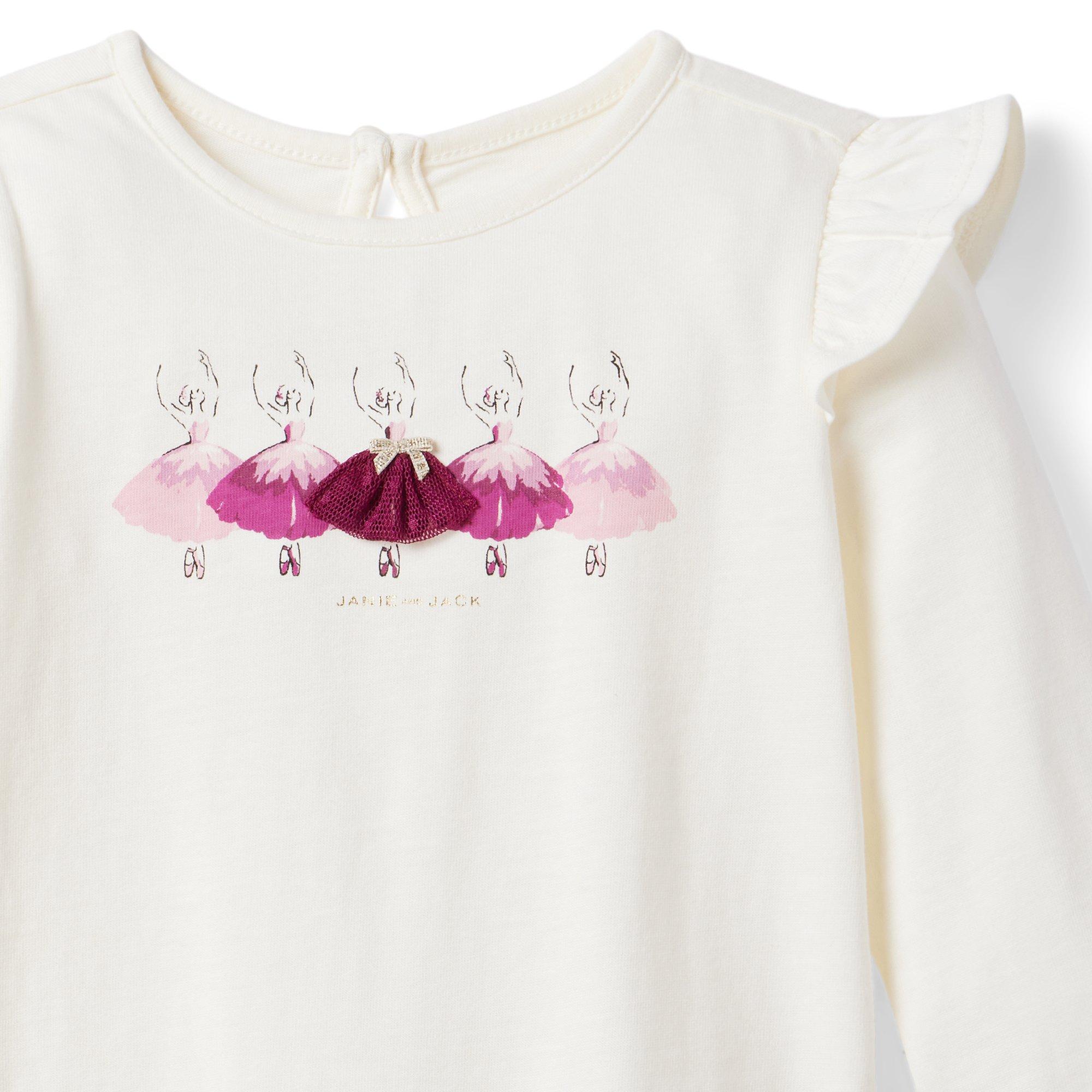 Ballerina Ruffle Shoulder Tee image number 2