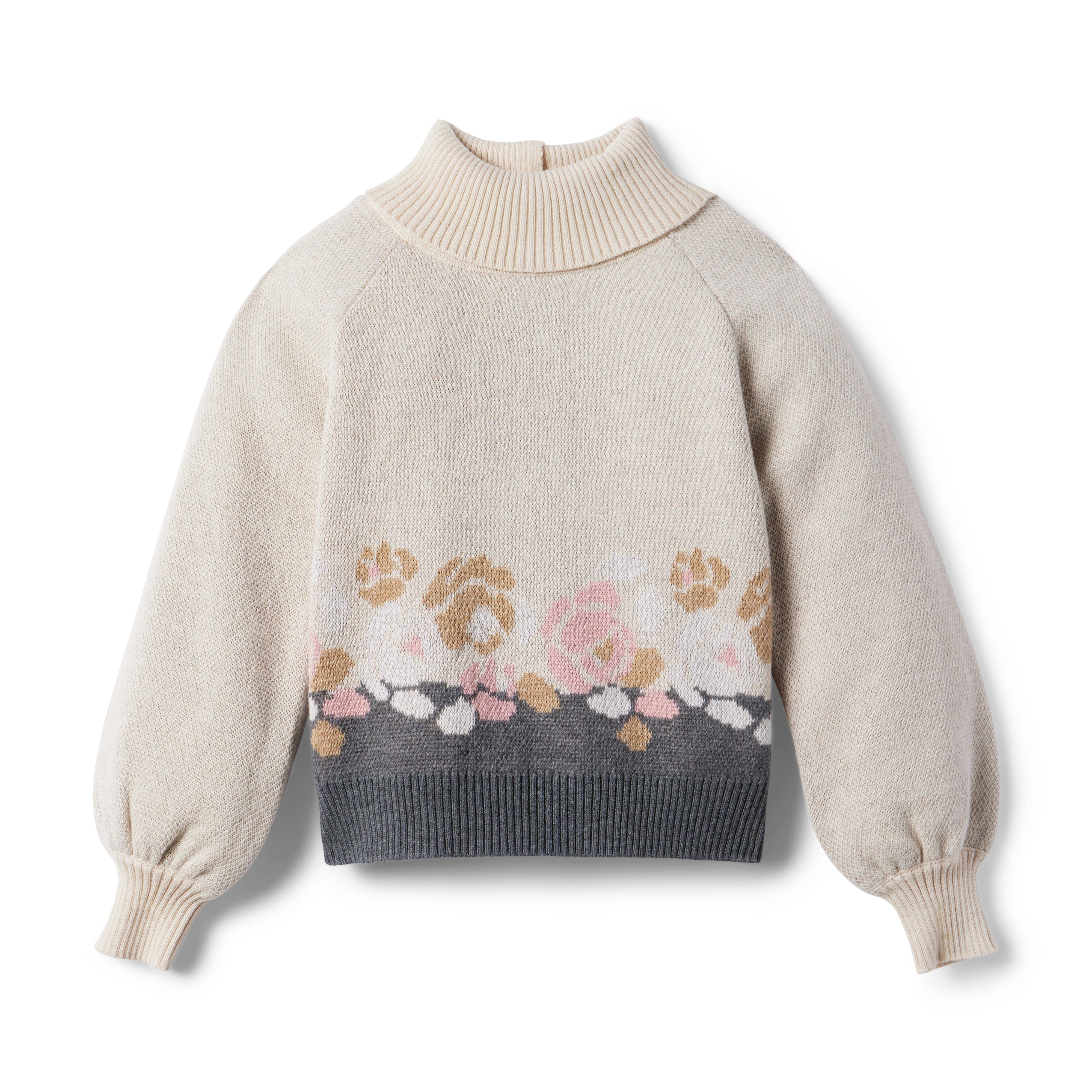 Floral Turtleneck Sweater image number 0