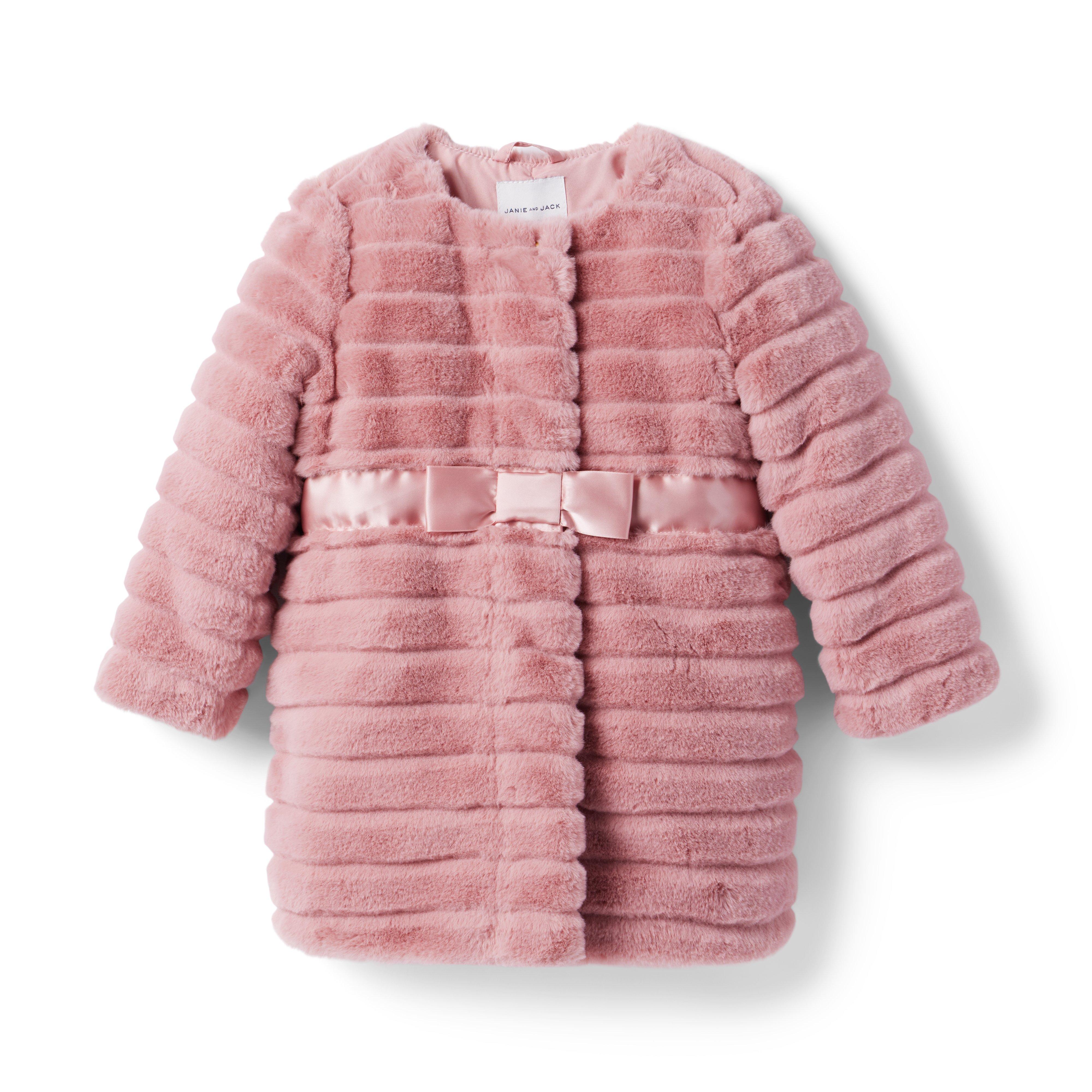 Faux Fur Bow Coat