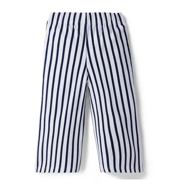 Striped Wide Leg Cropped Pant image number 1