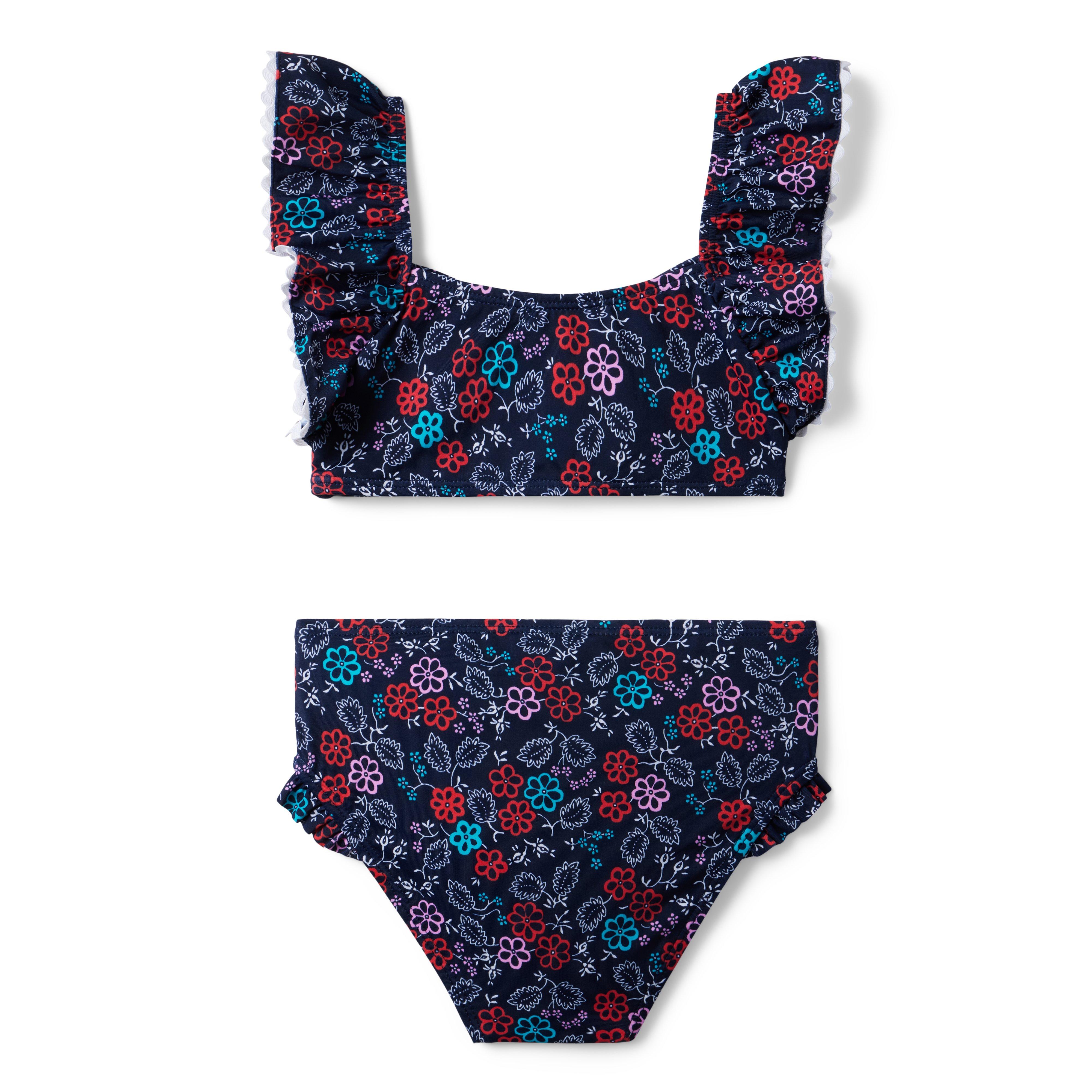 Floral Ruffle 2-Piece Swimsuit image number 1