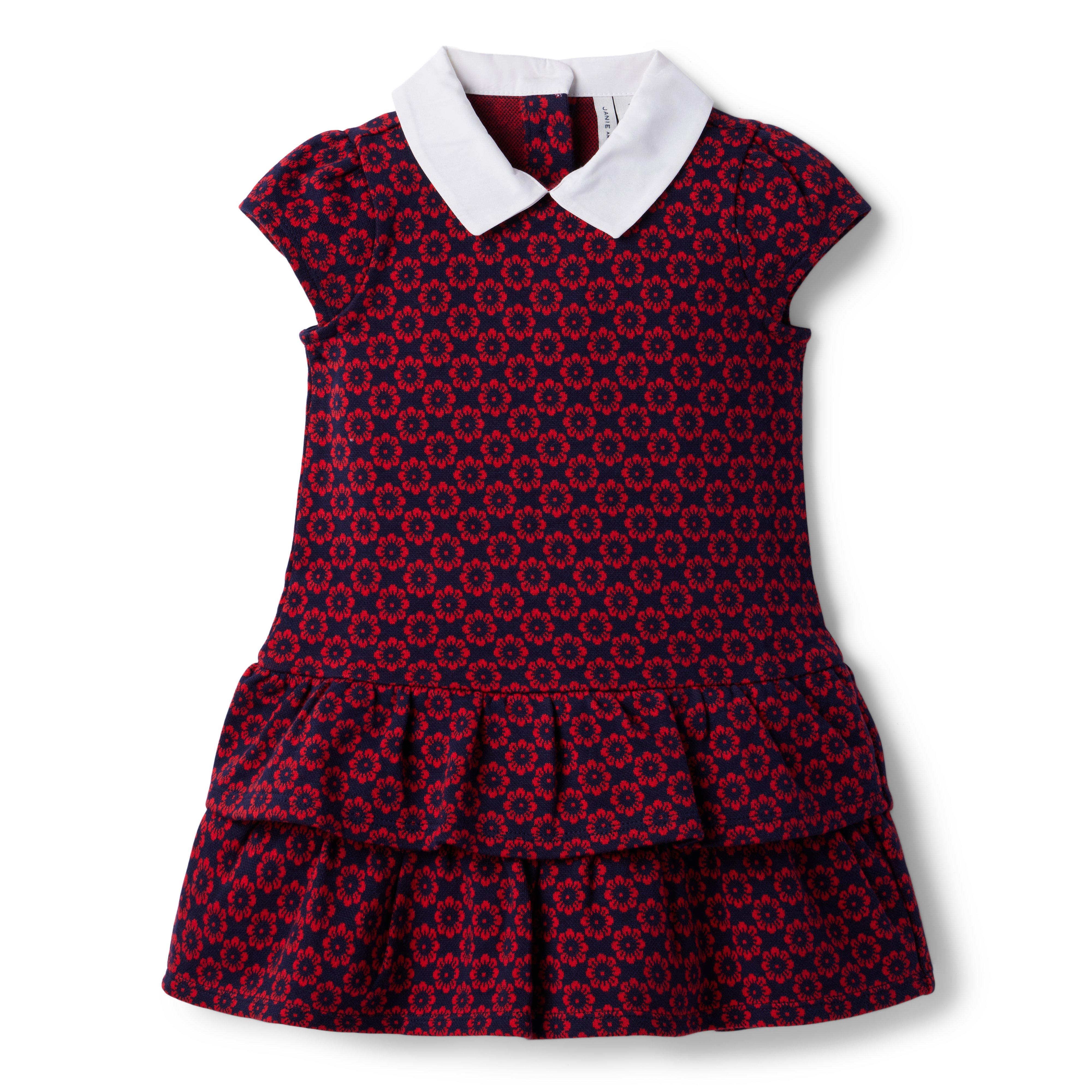 Girl Very Cherry Floral Floral Drop Waist Jacquard Dress by