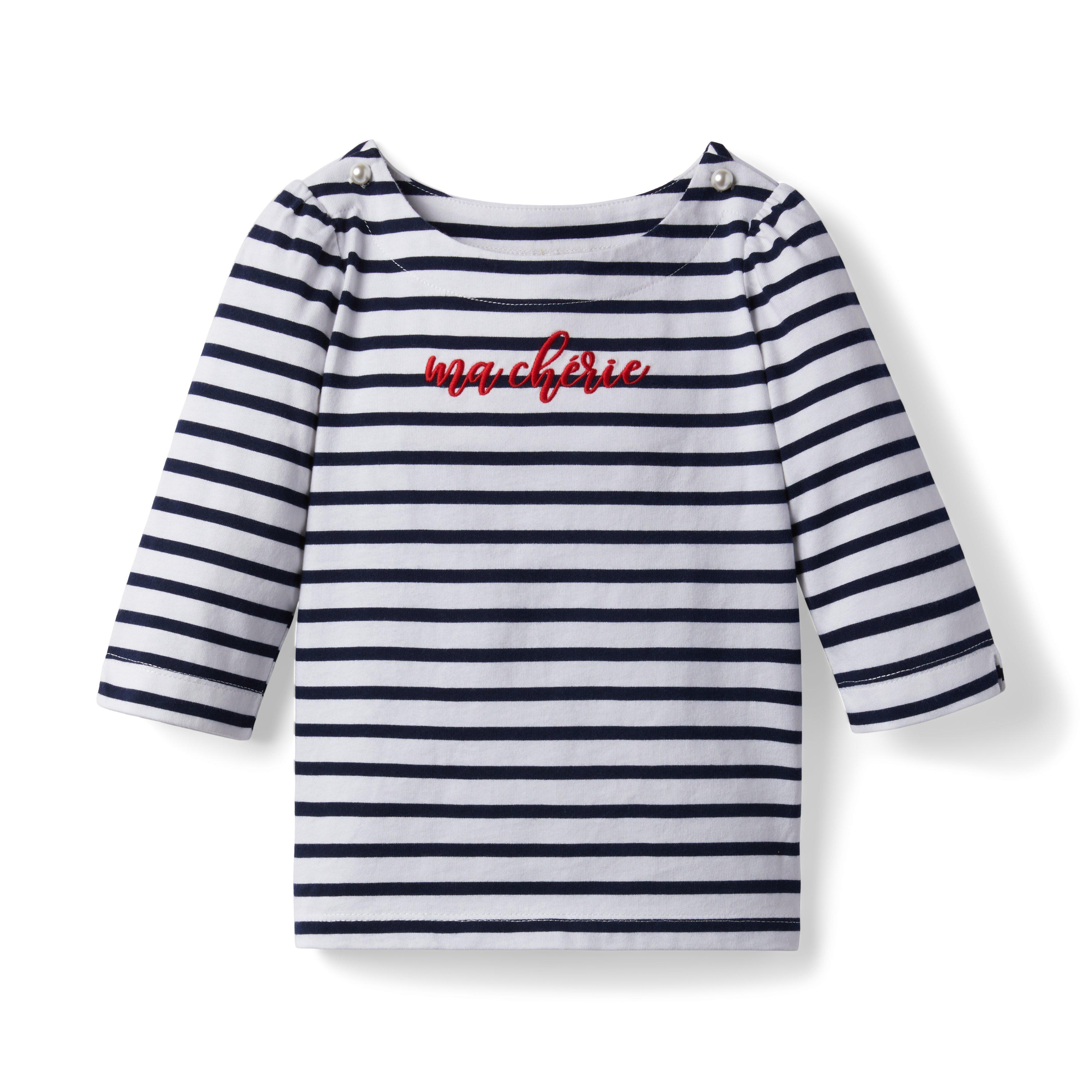 Girl Merchant Marine Stripe Striped Ma Cherie Tee by Janie and Jack