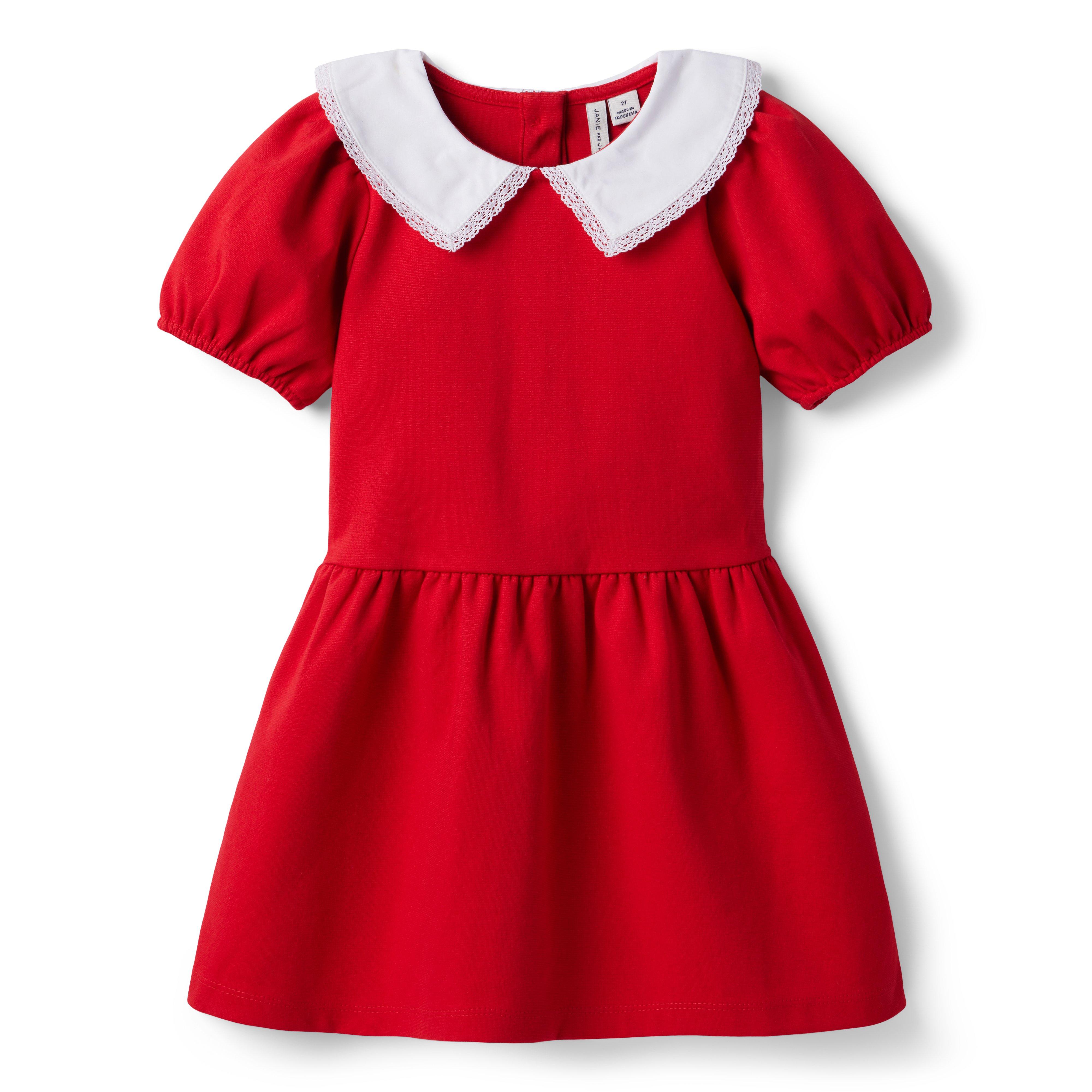 Janie and Jack Lace Collar Ponte Dress