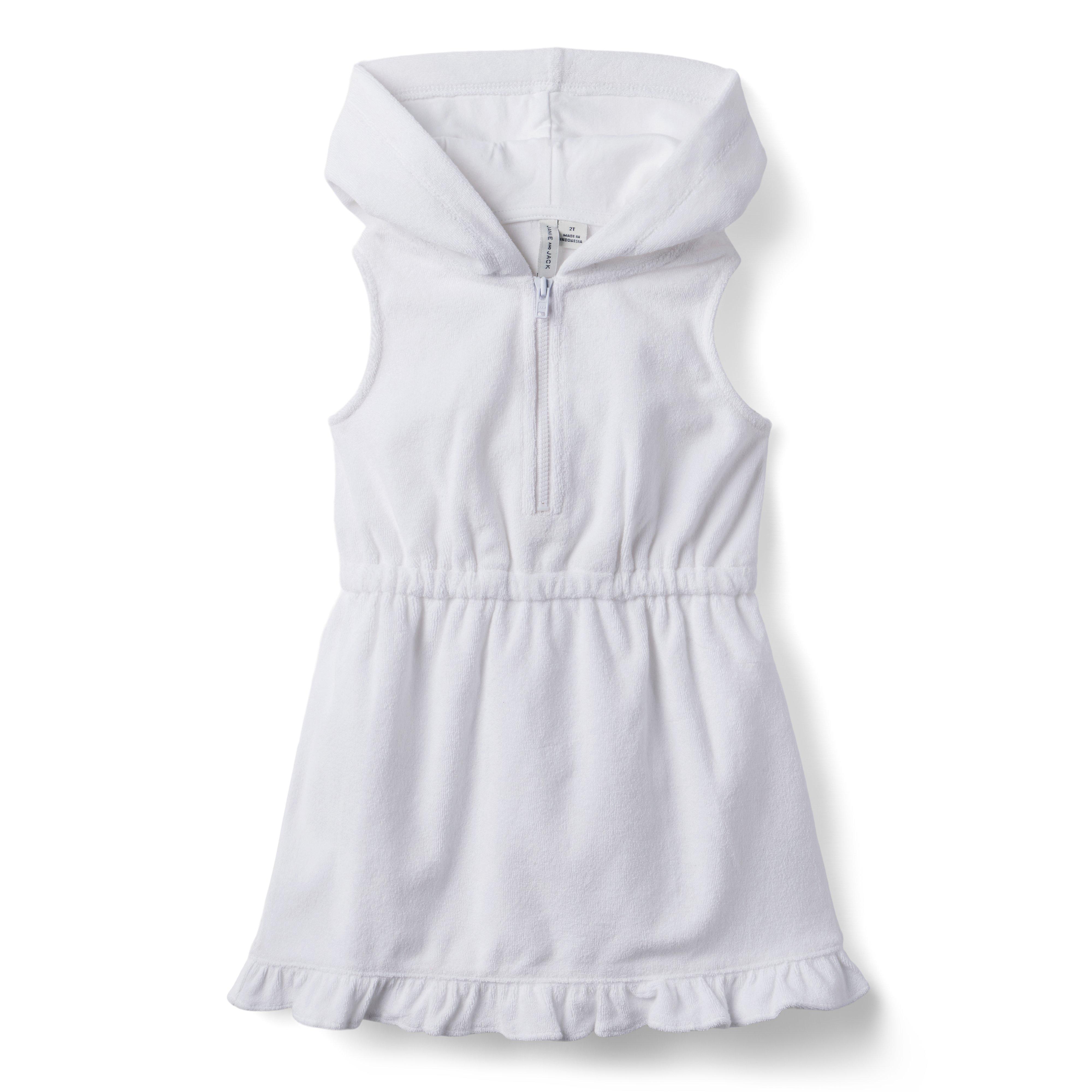 Girl White Hooded Terry Swim Cover-Up by Janie and Jack