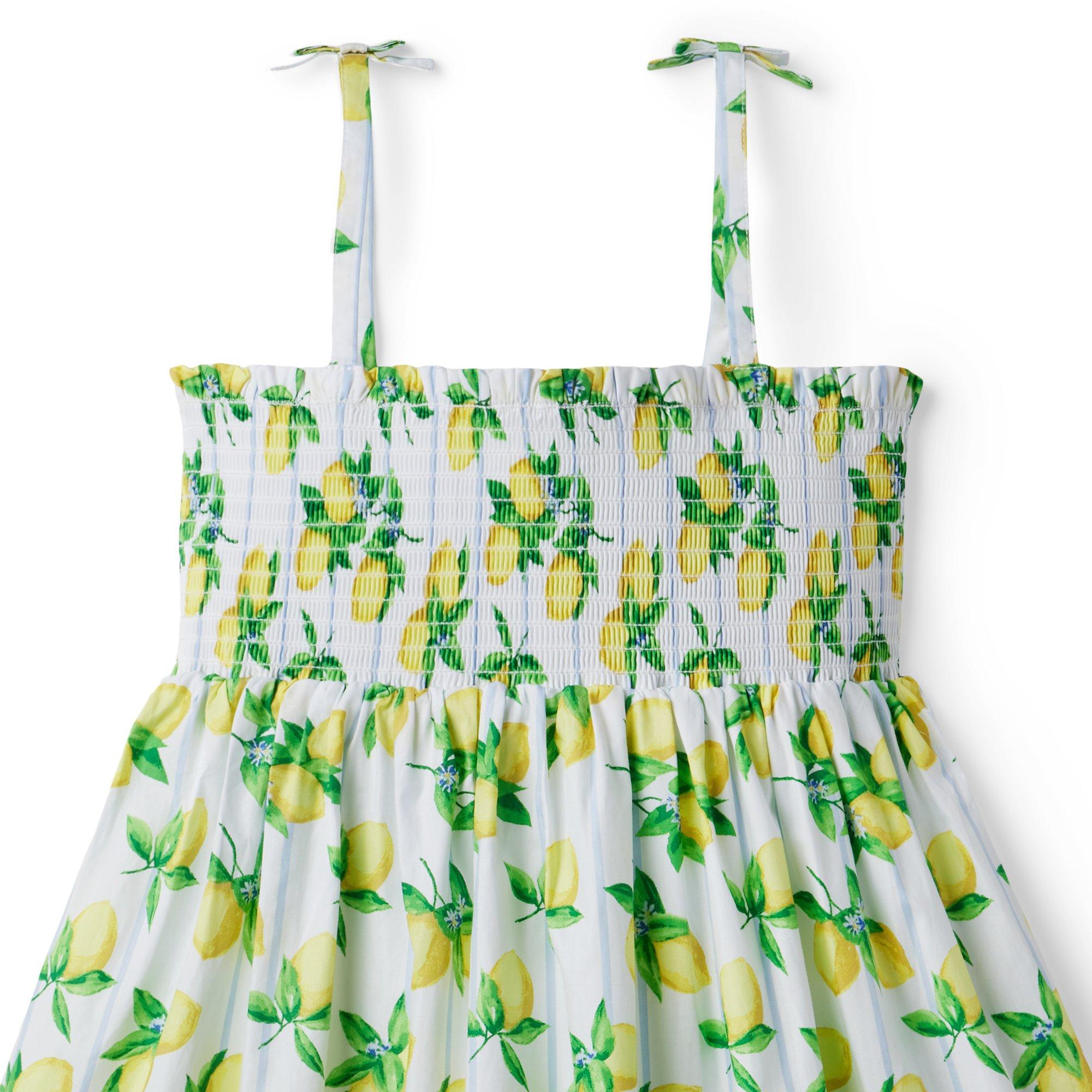 The Leilani Lemon Stripe Smocked Sundress image number 3