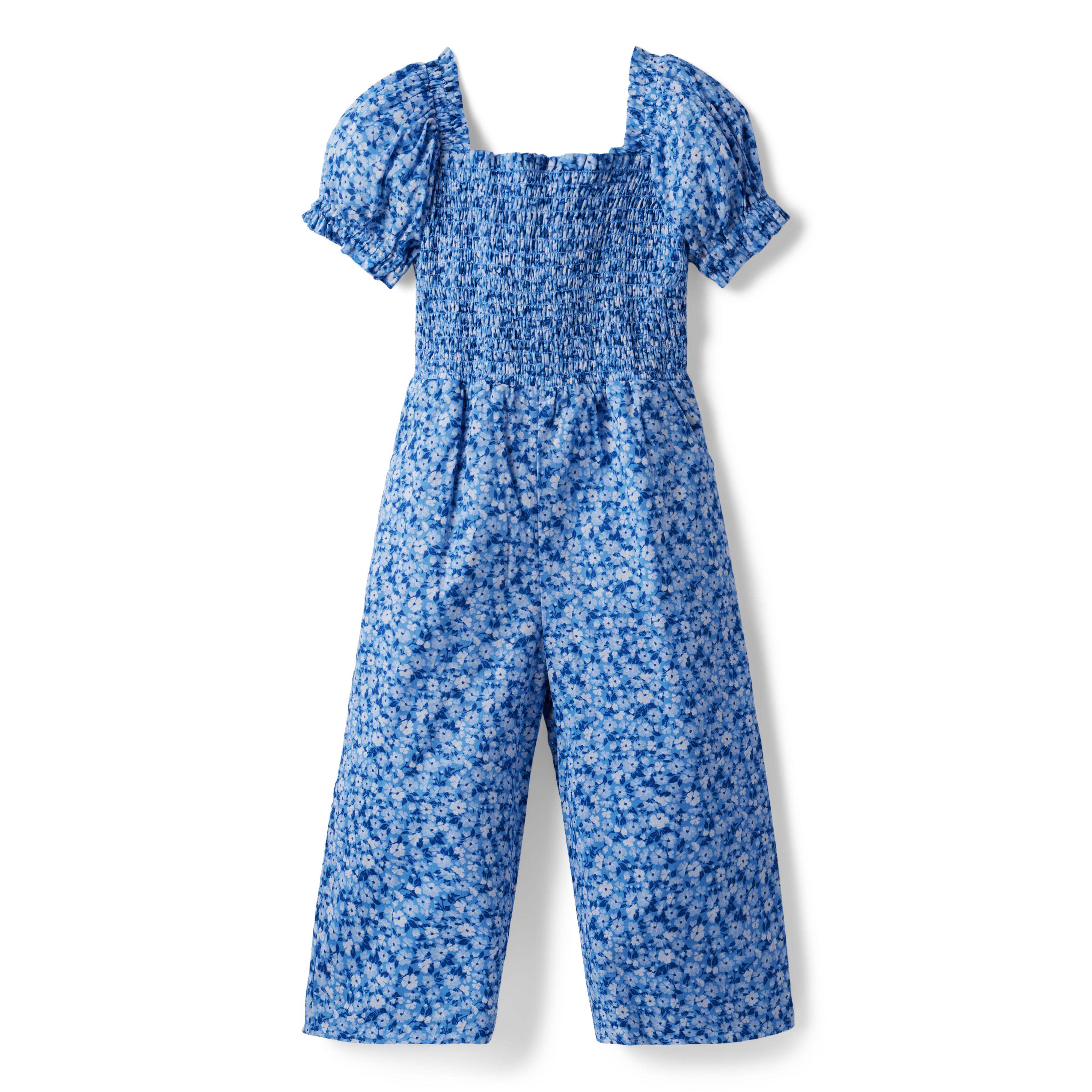 Floral Smocked Wide Leg Jumpsuit image number 0