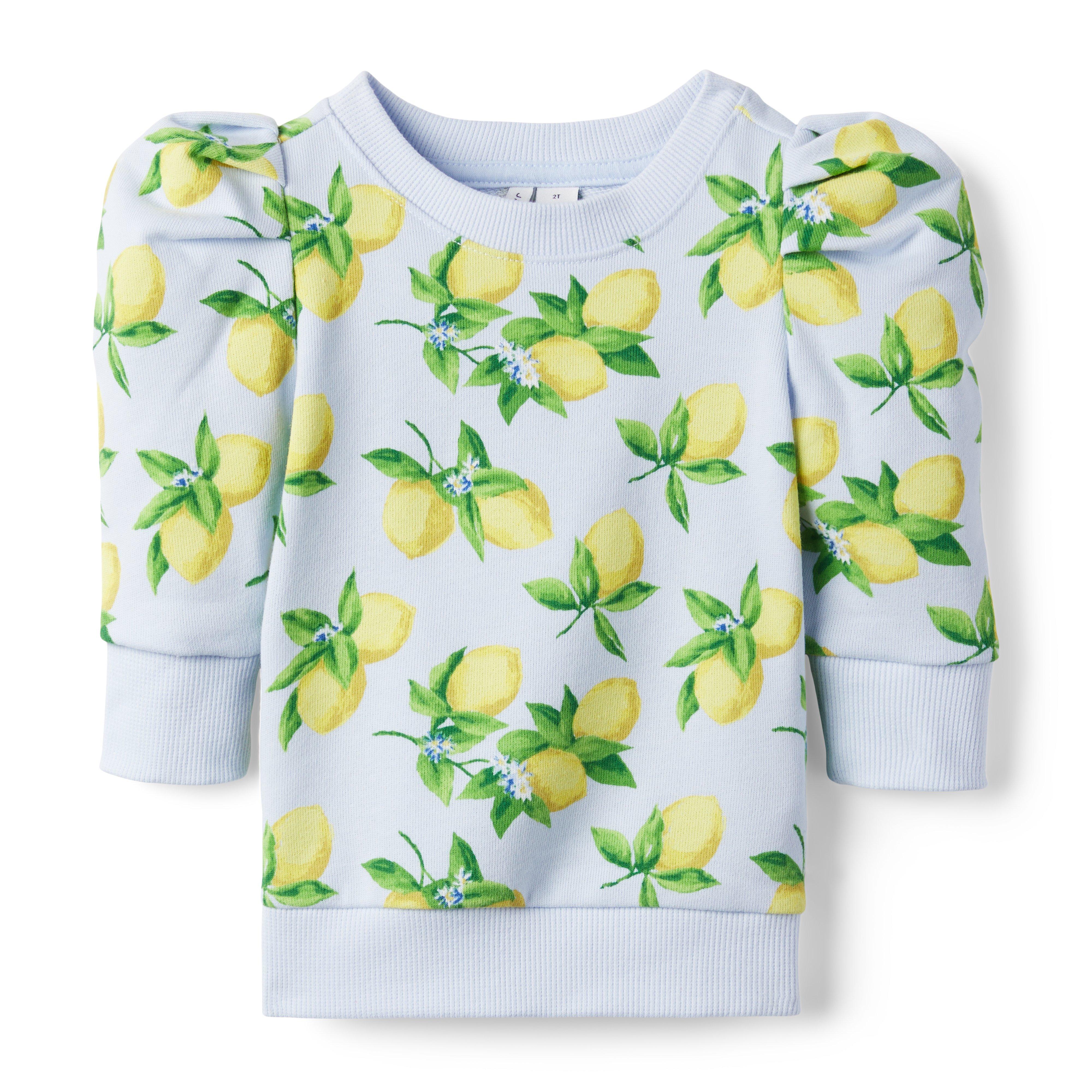 Lemon Puff Sleeve Sweatshirt