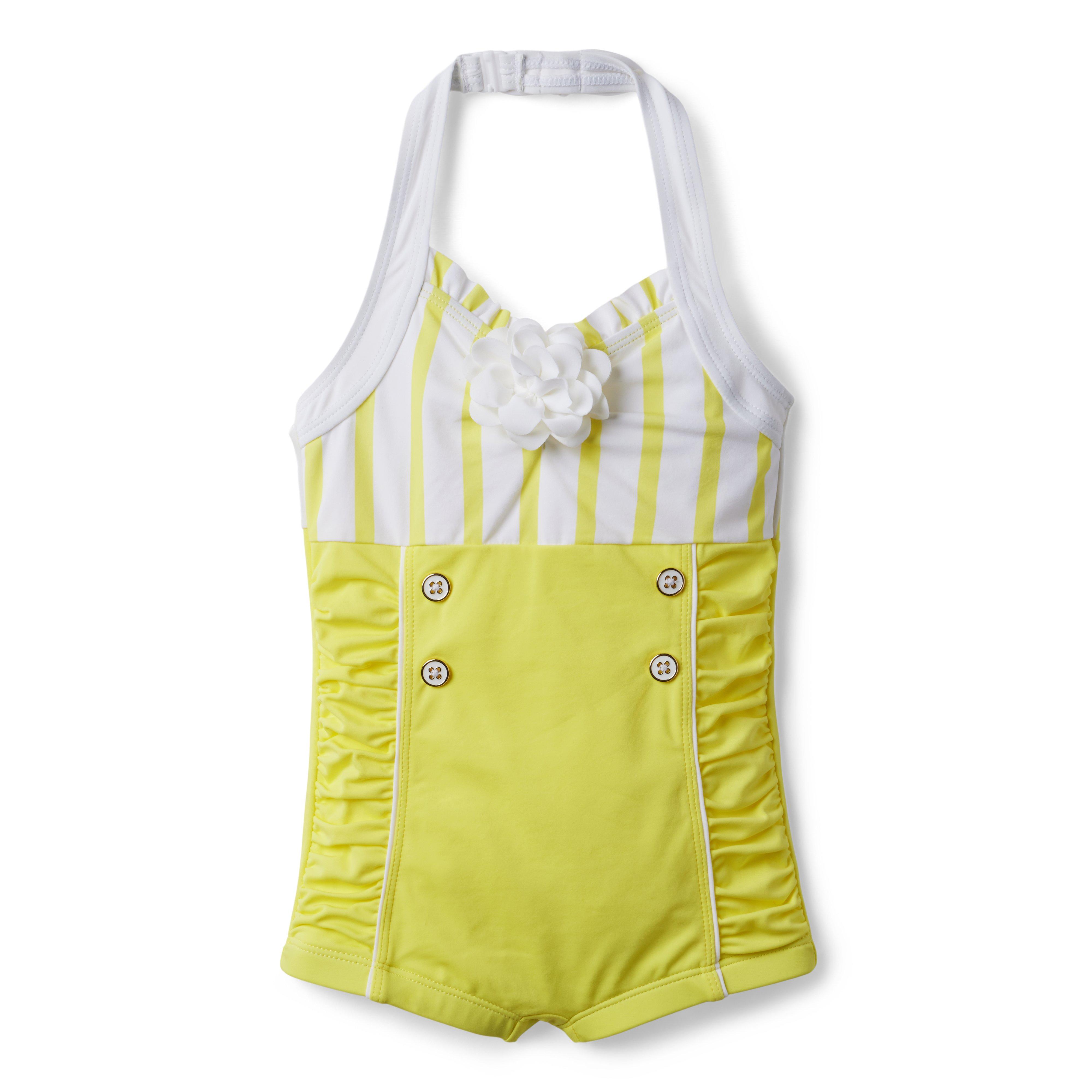 Colorblocked Striped Halter Swimsuit image number 0