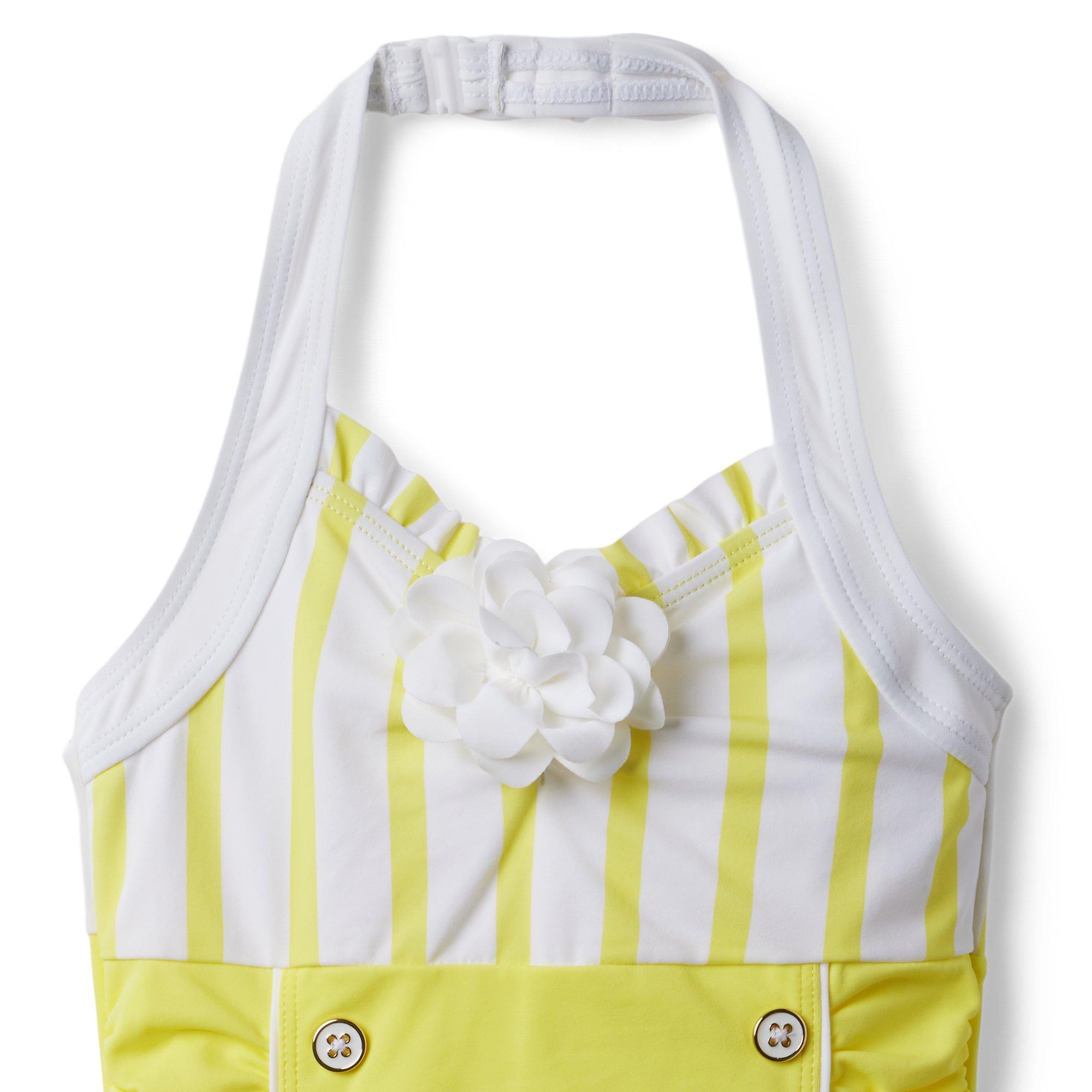 Colorblocked Striped Halter Swimsuit image number 2