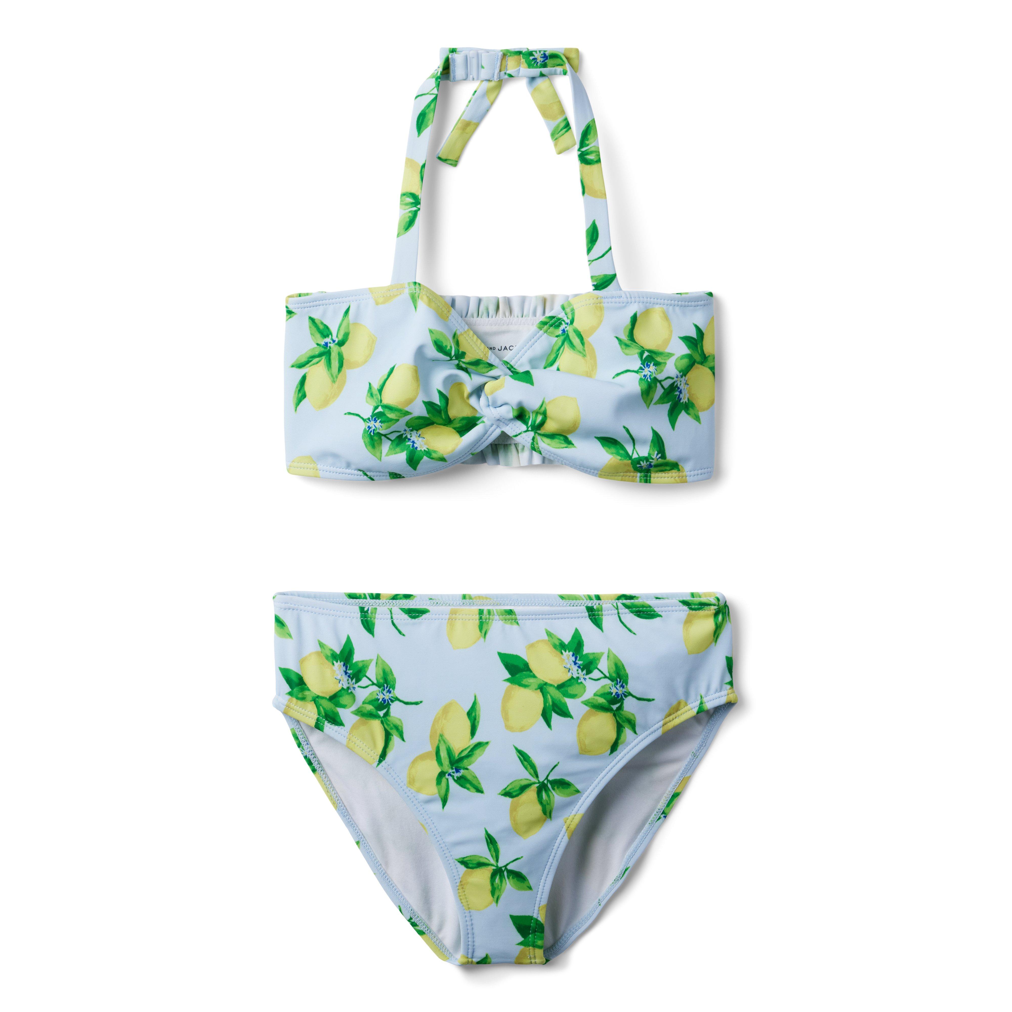 Recycled Lemon Halter 2-Piece Swimsuit