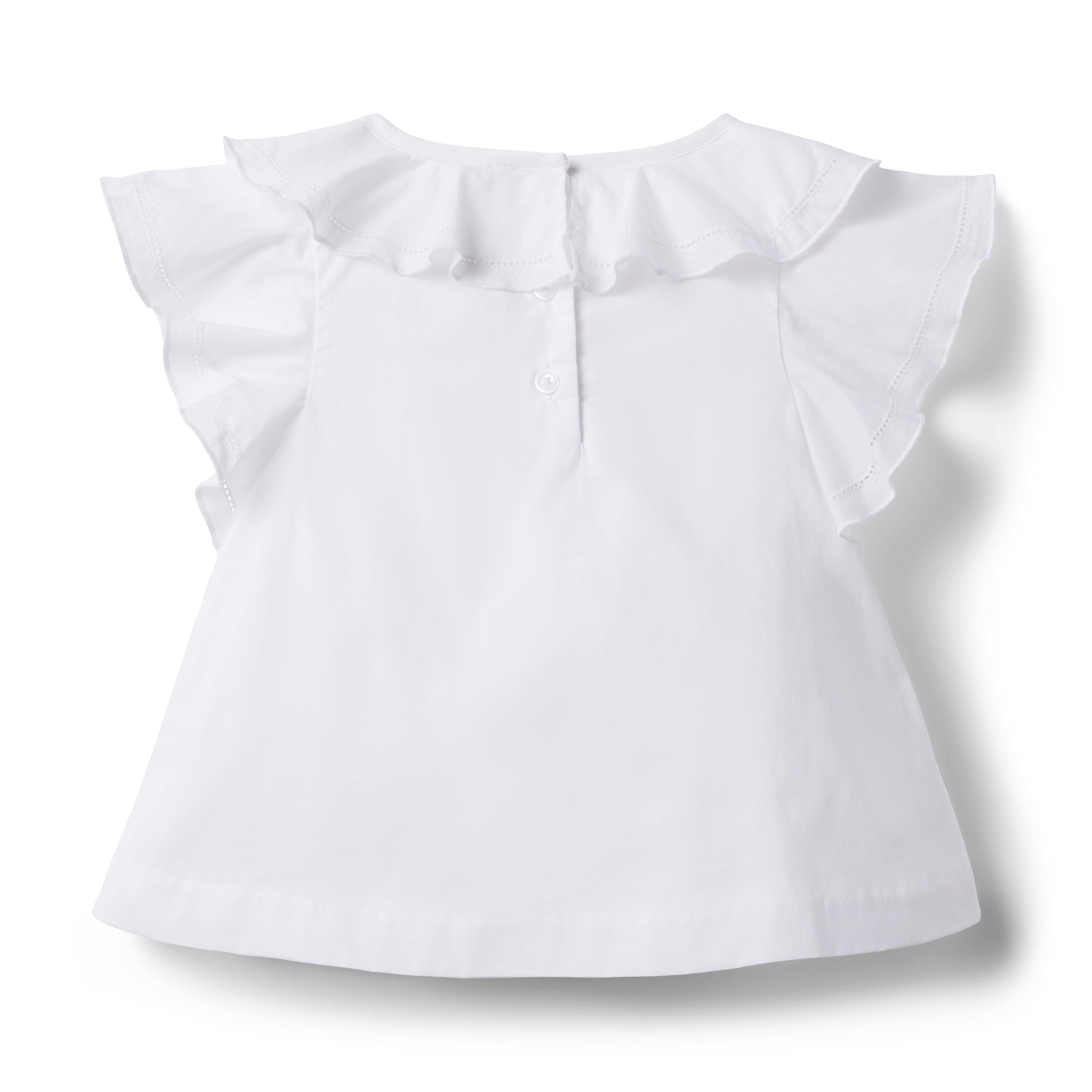 Girl White Ruffle Top by Janie and Jack