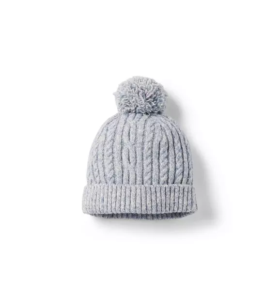 Baby Cable Knit Pom Beanie