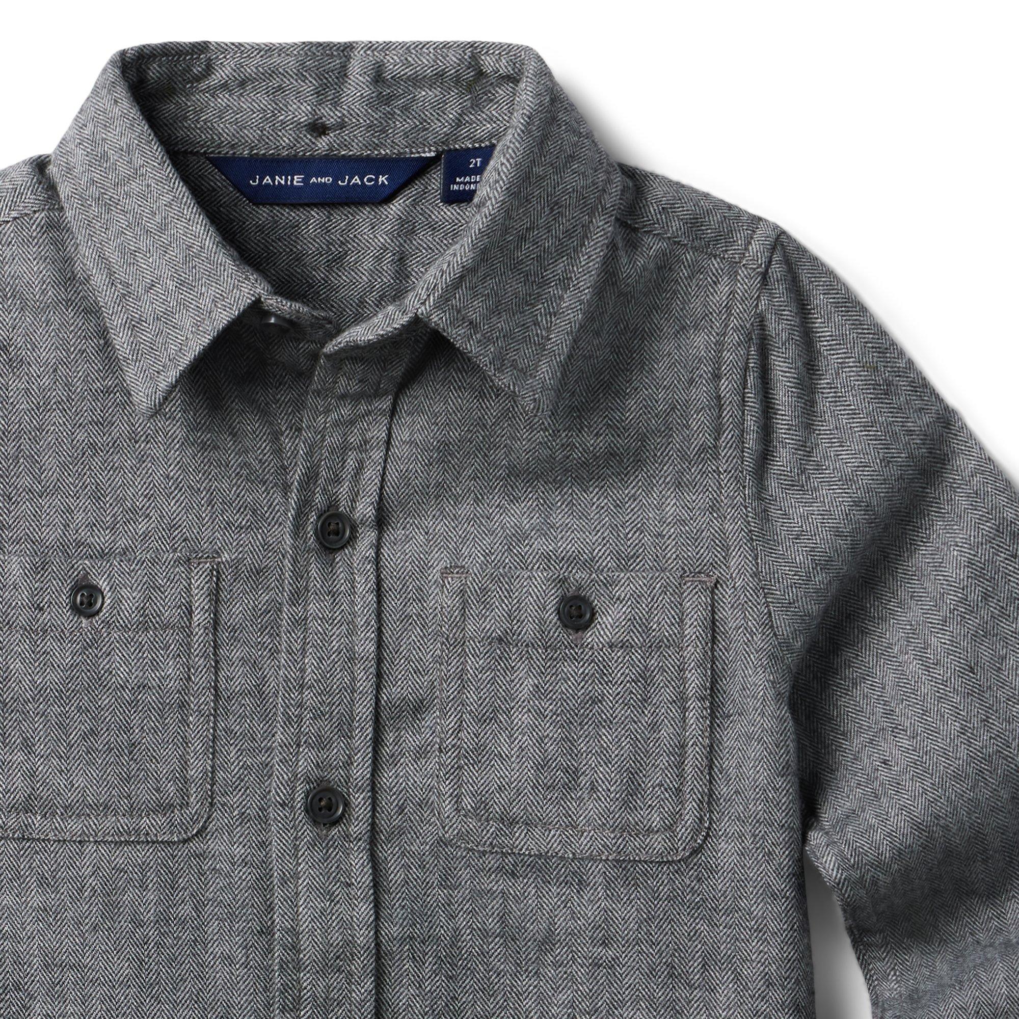 Brushed Herringbone Shirt image number 3