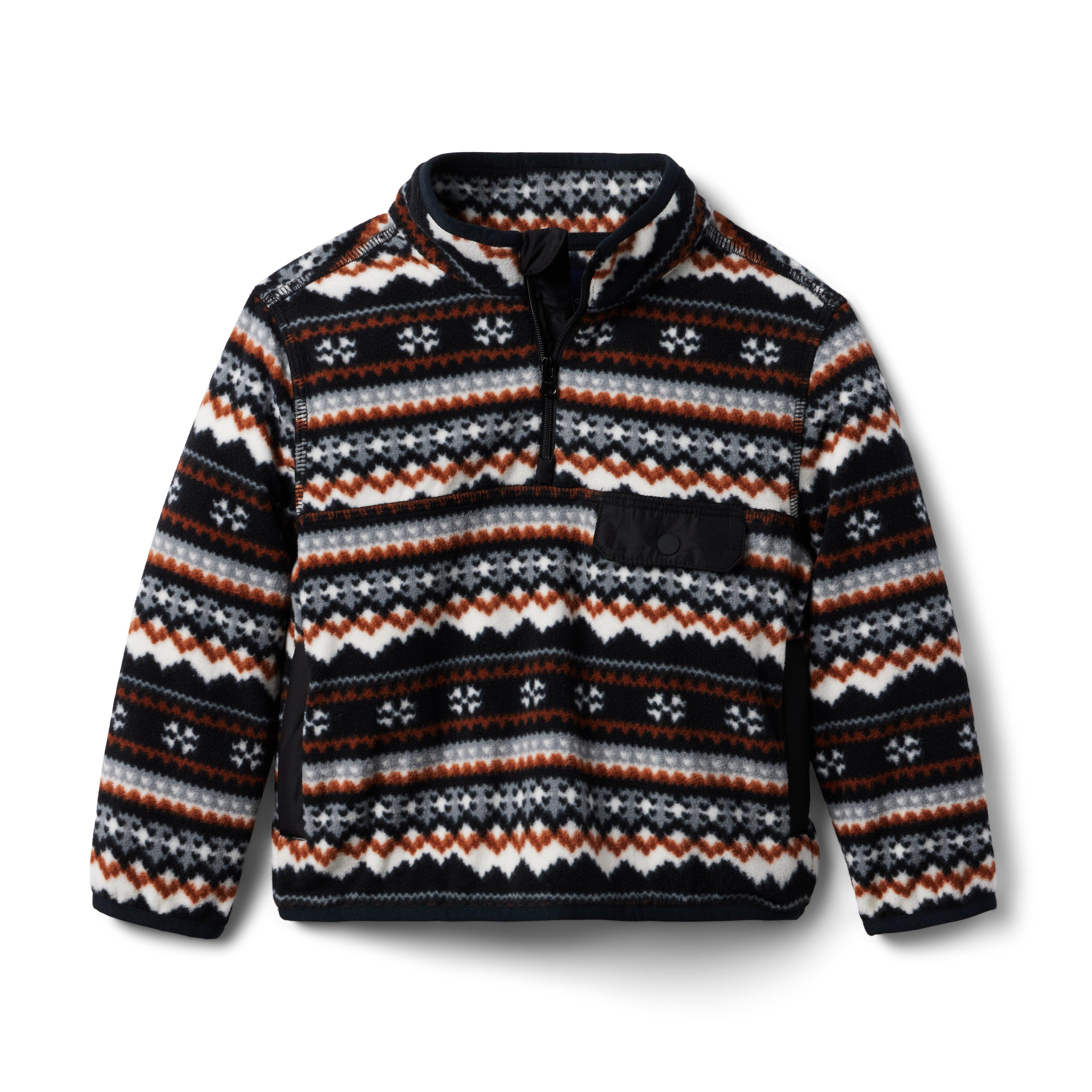 Fair Isle Fleece Half Zip Pullover image number 0