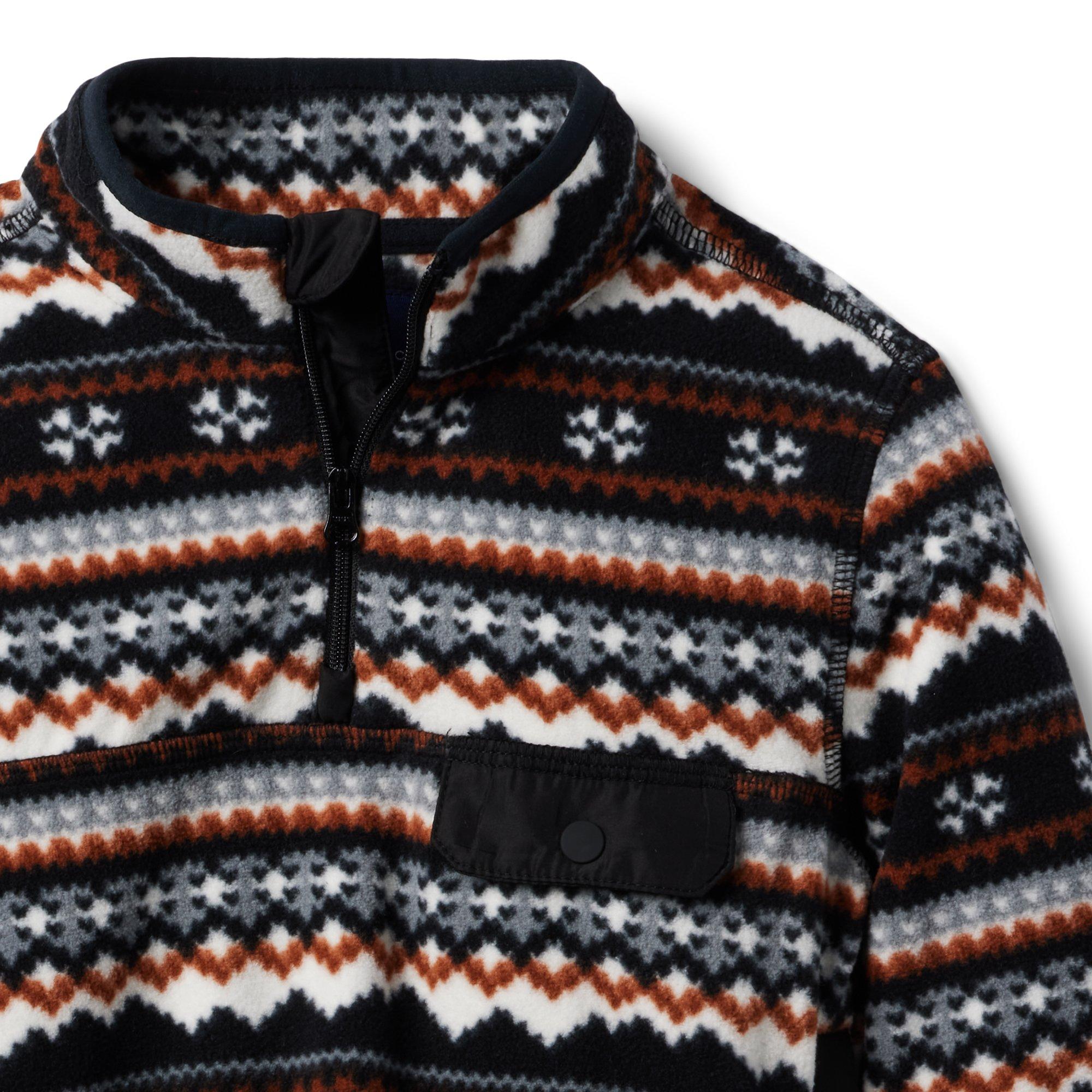 Fair Isle Fleece Half Zip Pullover image number 2