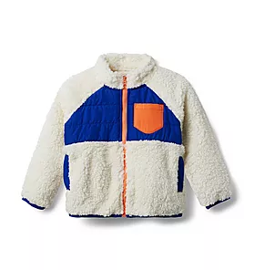 Colorblocked Sherpa Jacket