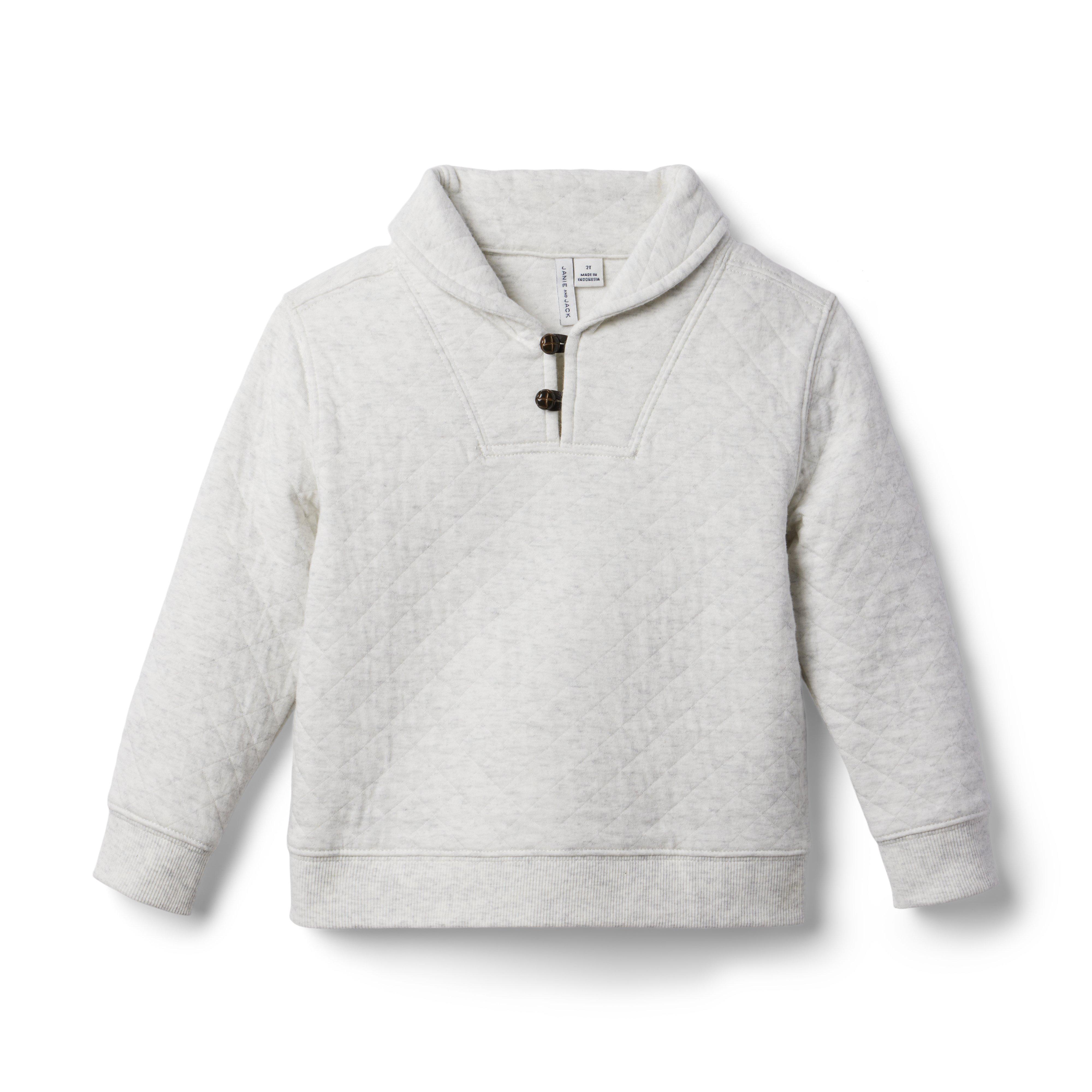 Quilted Shawl Collar Sweatshirt image number 0