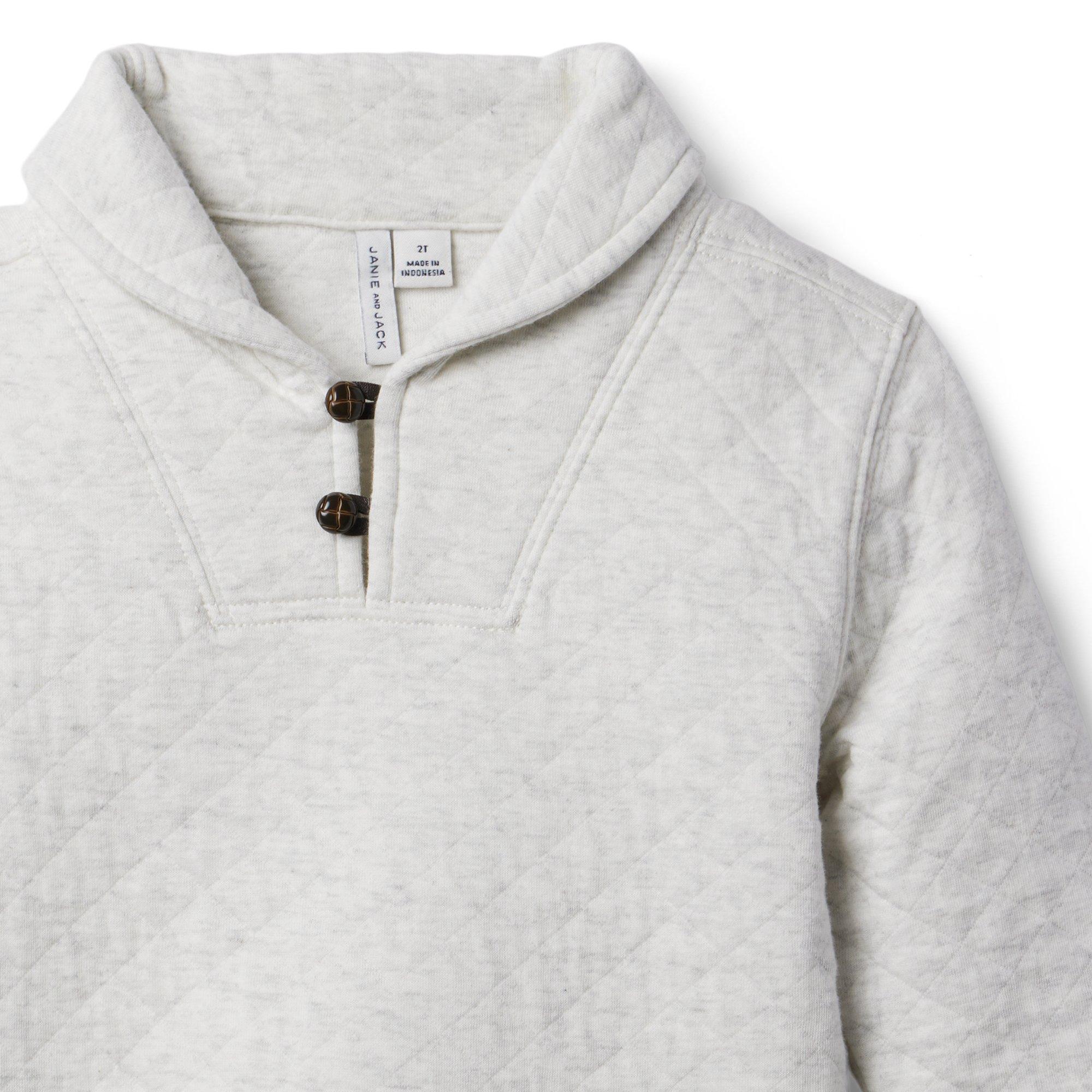 Quilted Shawl Collar Sweatshirt image number 5
