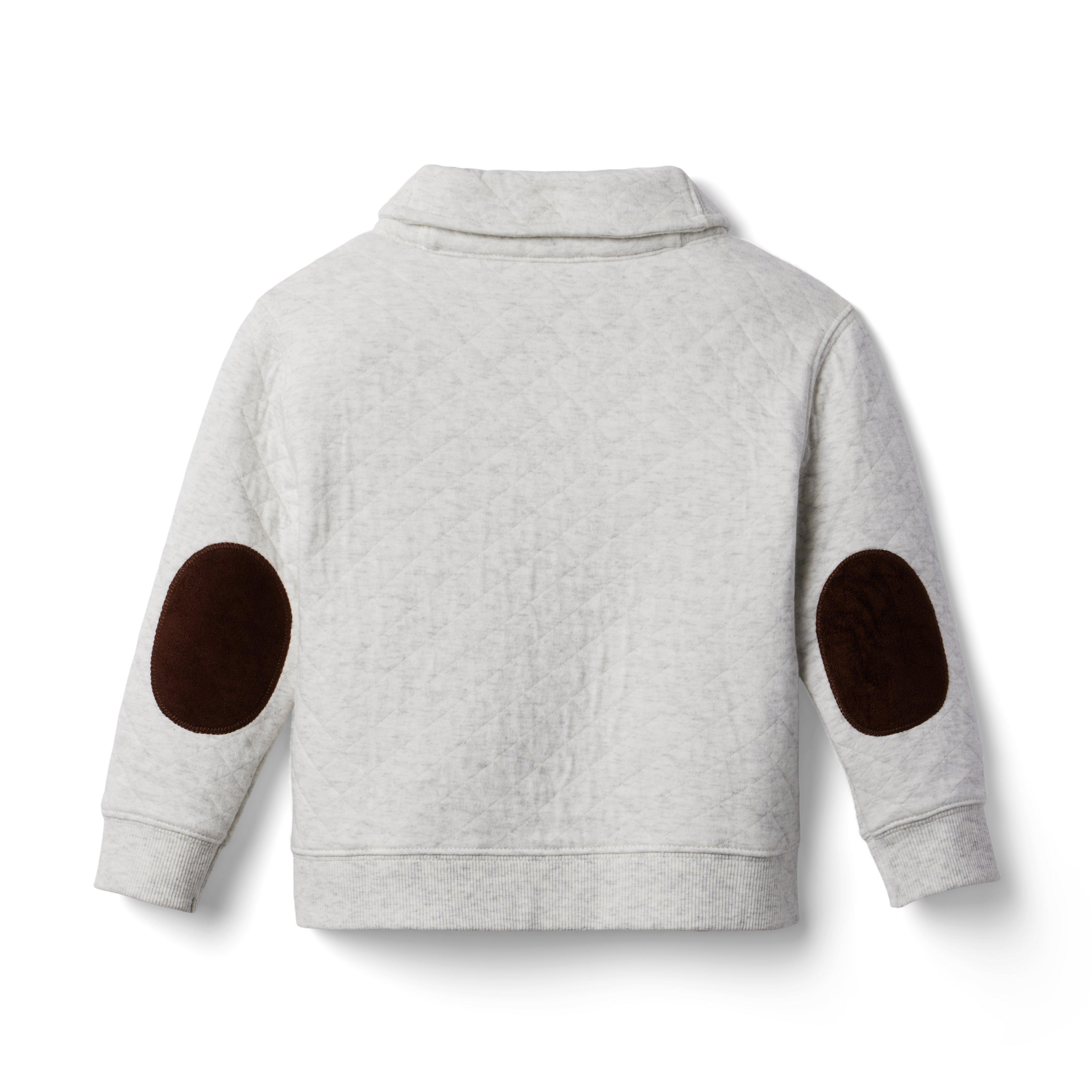 Quilted Shawl Collar Sweatshirt image number 2