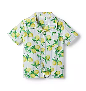 Lemon Stripe Cabana Shirt