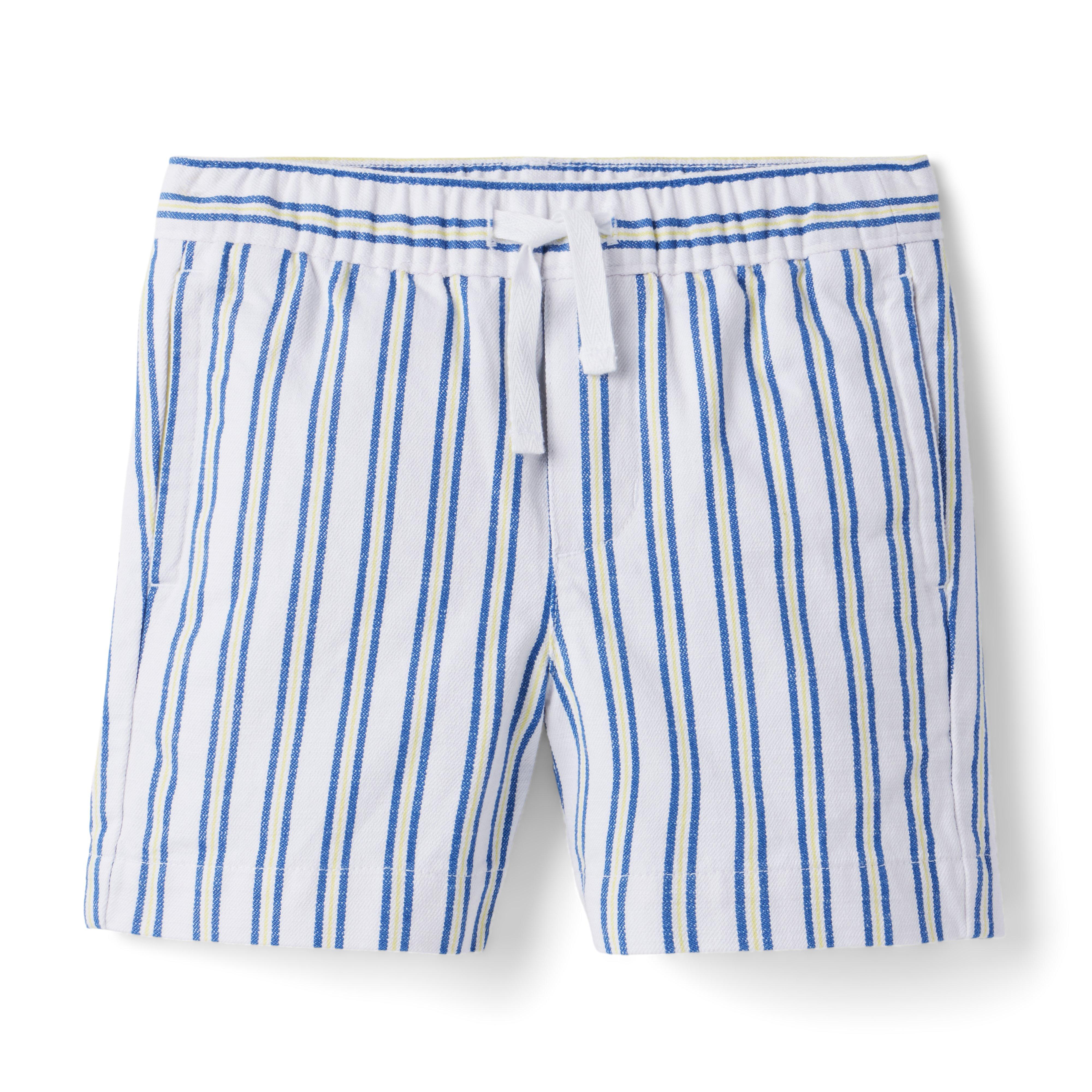 Striped Twill Pull-On Short