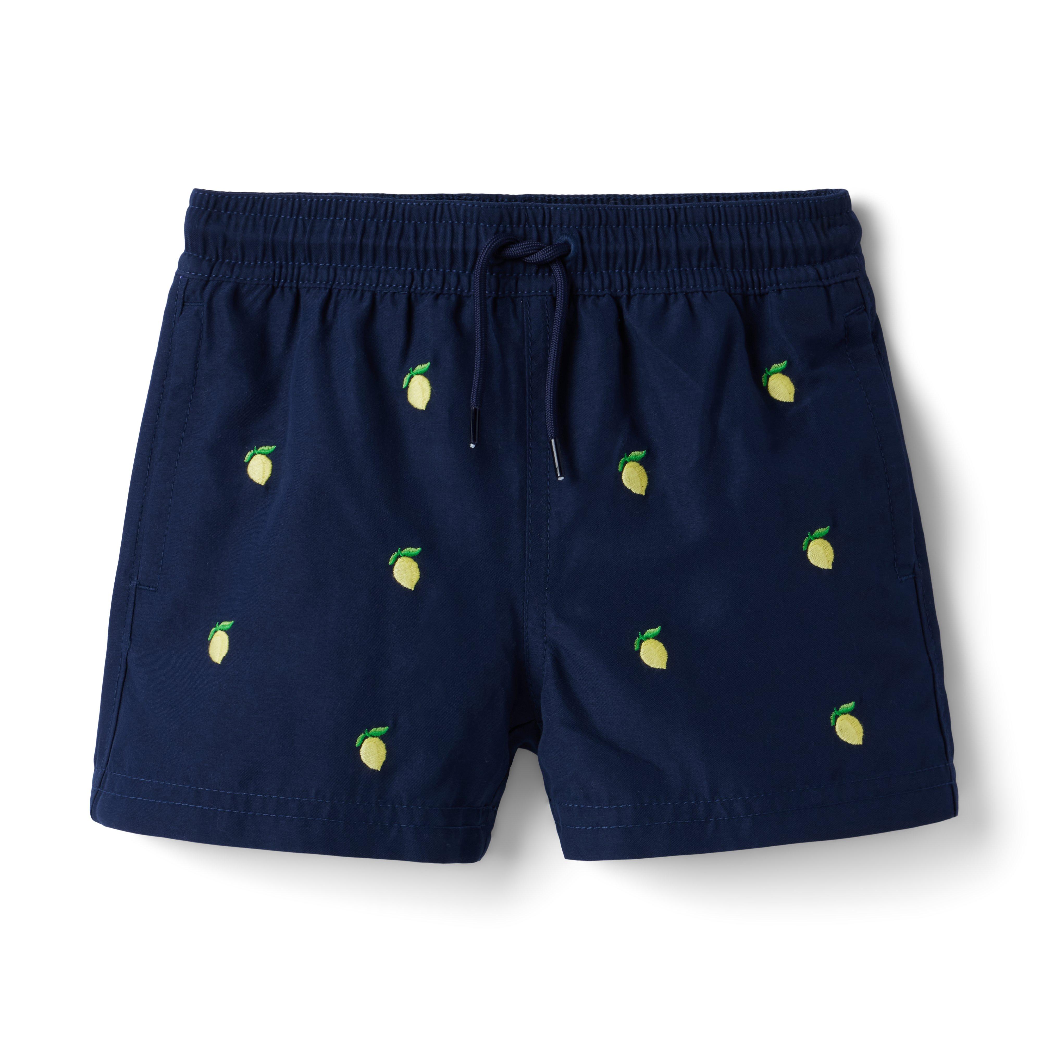 Recycled Embroidered Lemon Swim Trunk image number 0