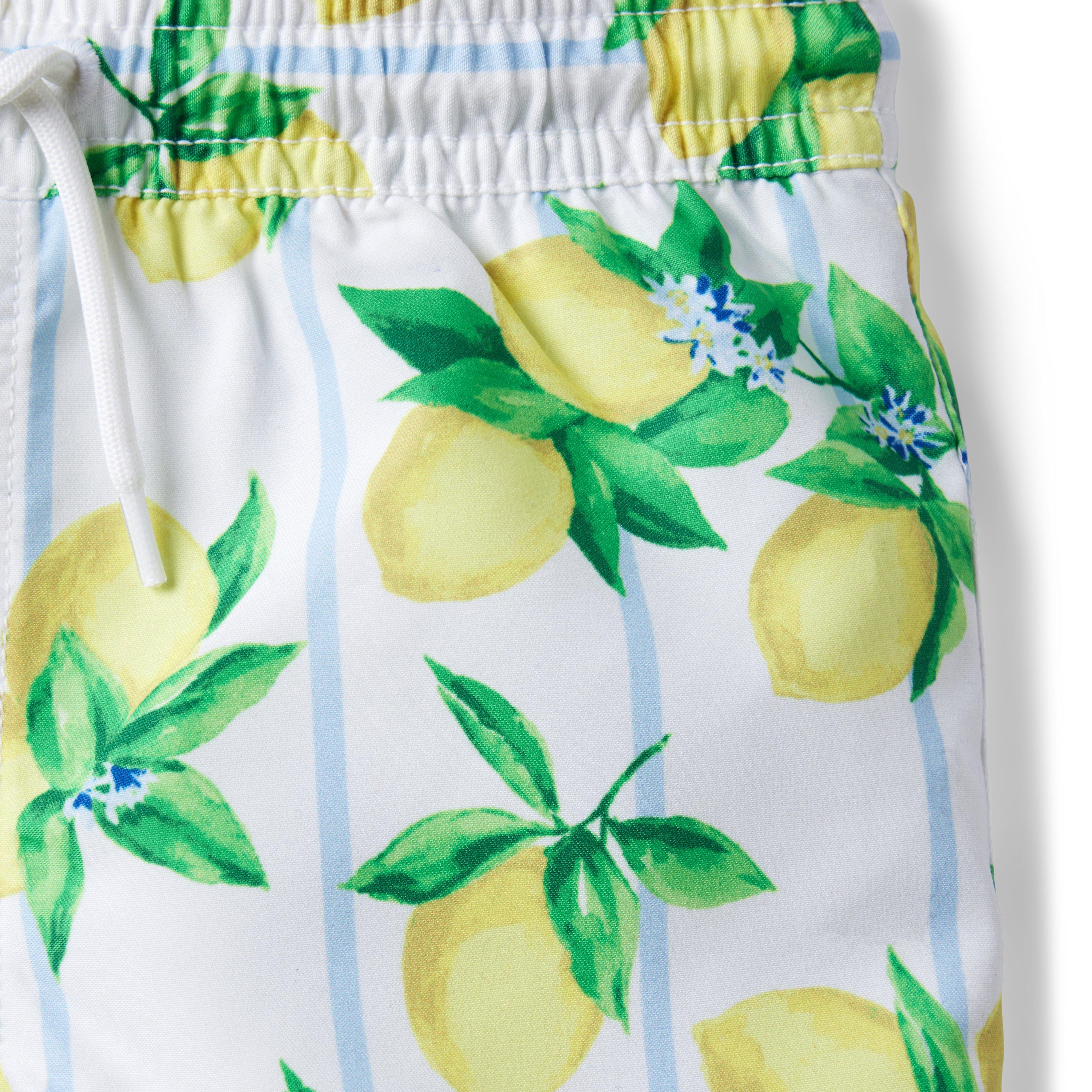 Recycled Lemon Stripe Swim Trunk image number 2