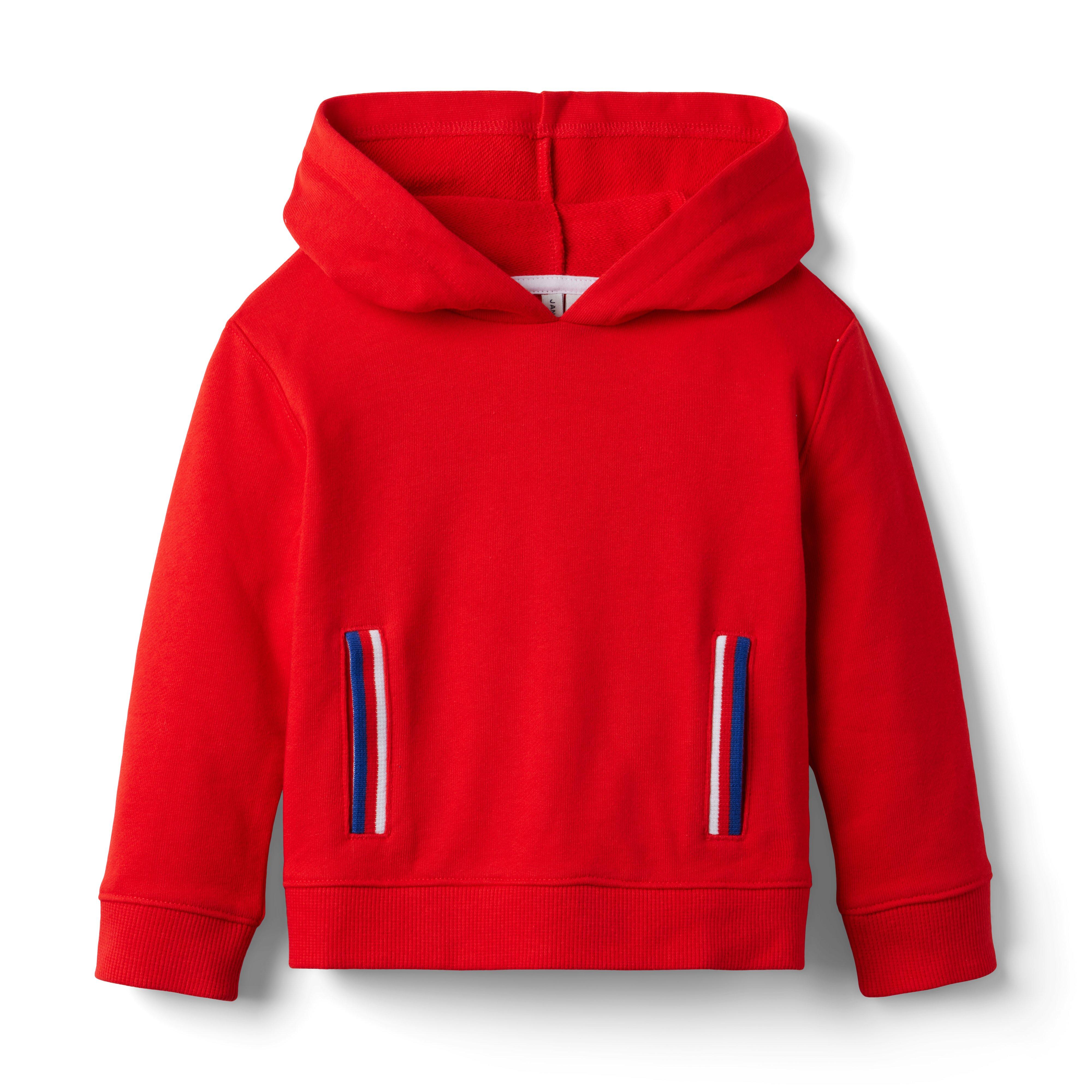 Striped Pocket Hooded Sweatshirt