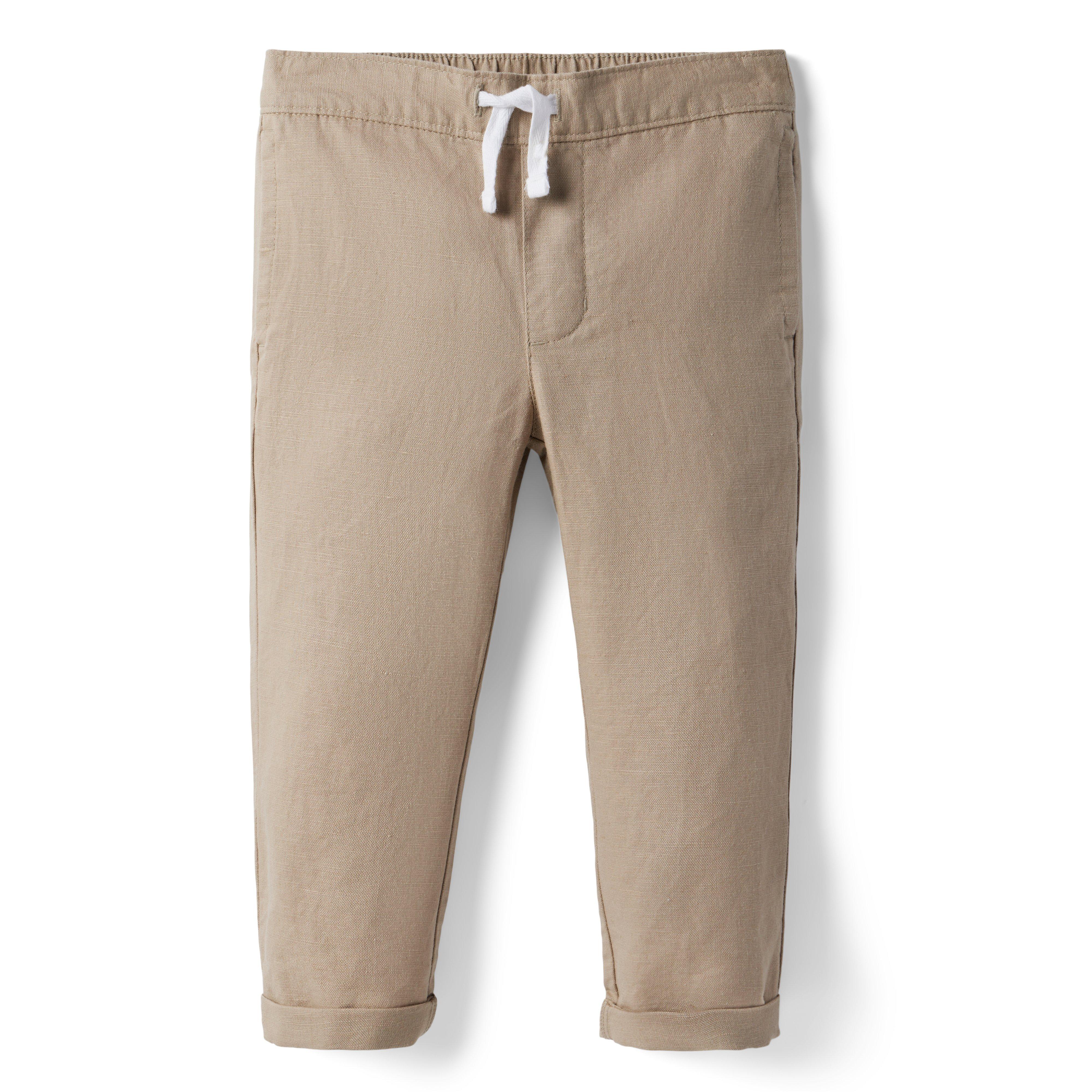 Linen-Cotton Pull-On Pant