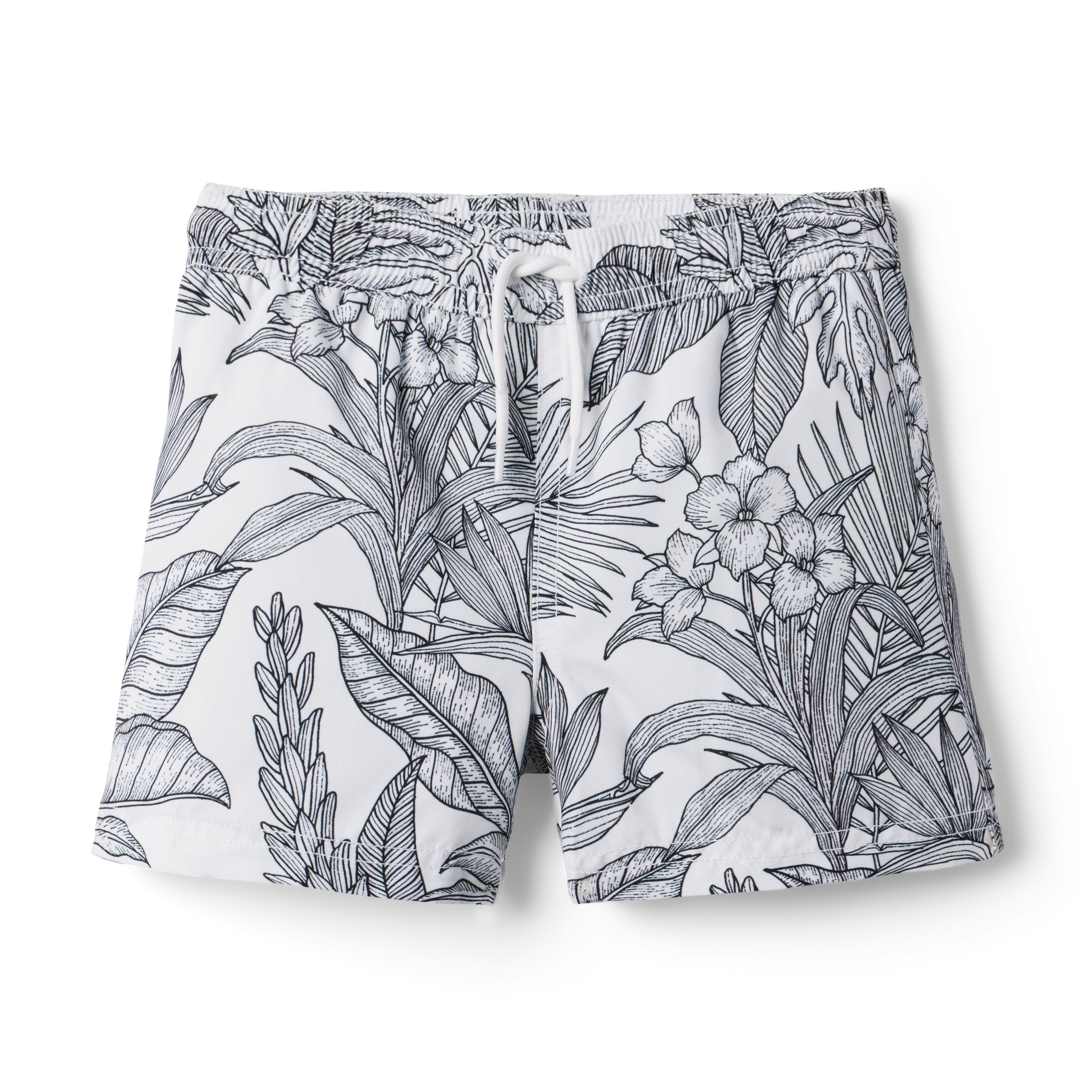 Recycled Palm Swim Trunk