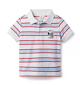 PEANUTS™ Striped Snoopy Polo