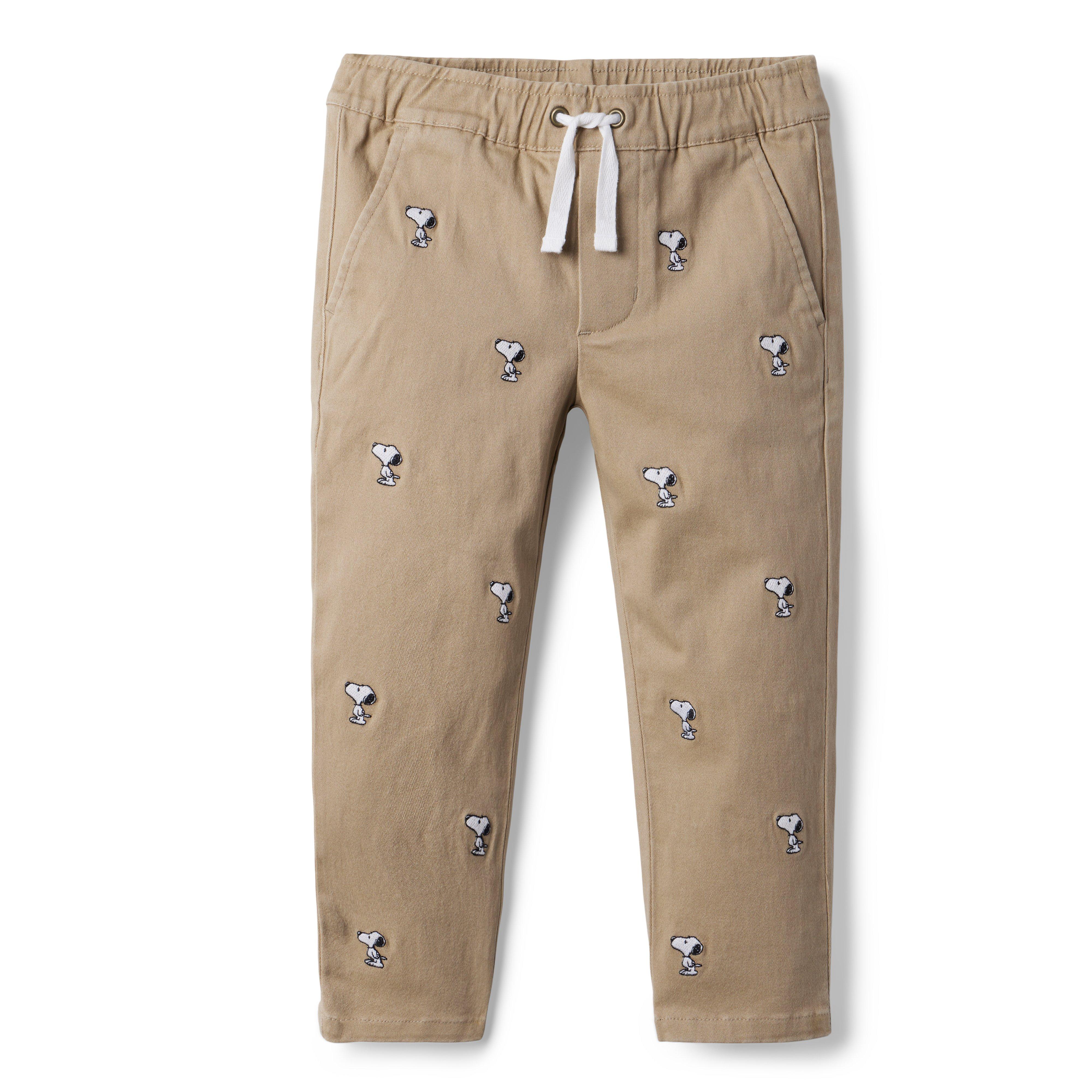 PEANUTS™ Snoopy Embroidered Twill Pant