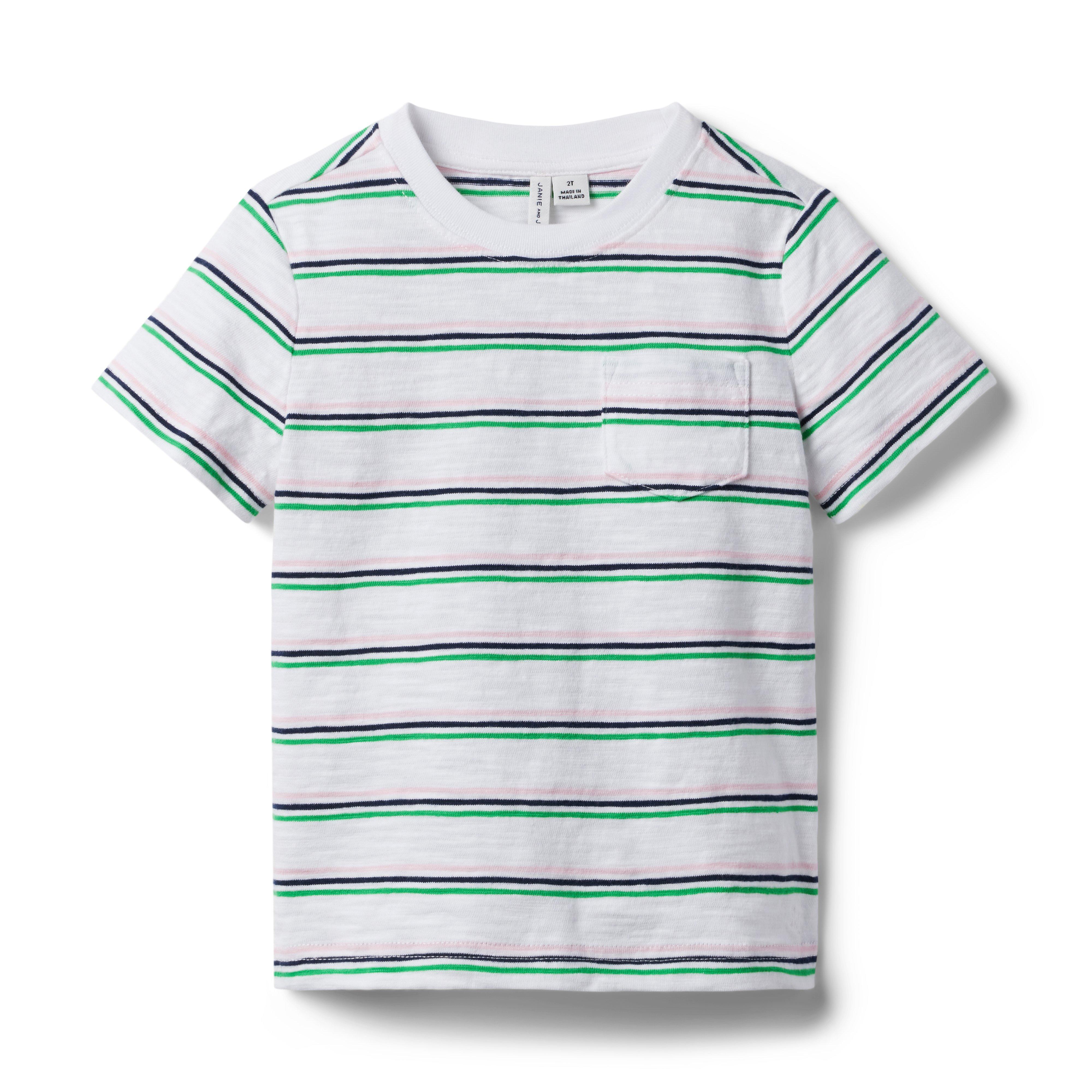Striped Slub Pocket Tee image number 0