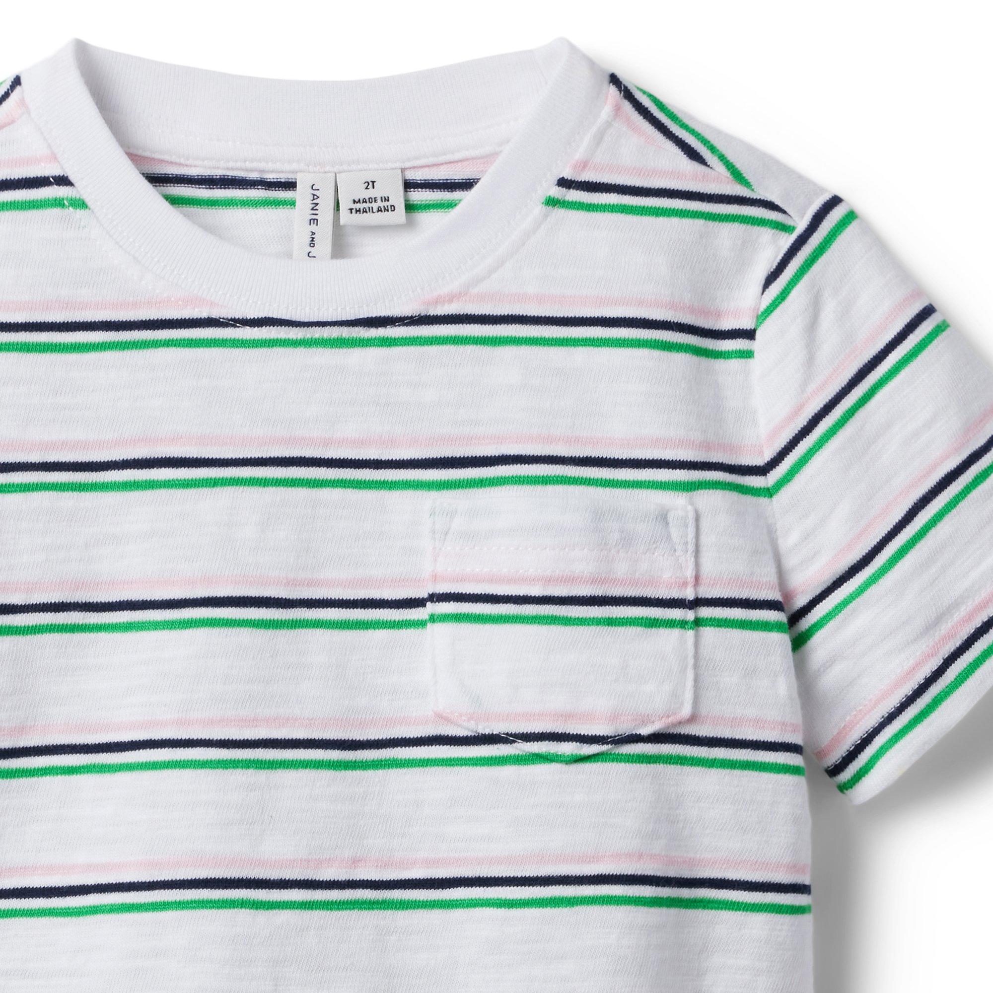 Striped Slub Pocket Tee image number 2