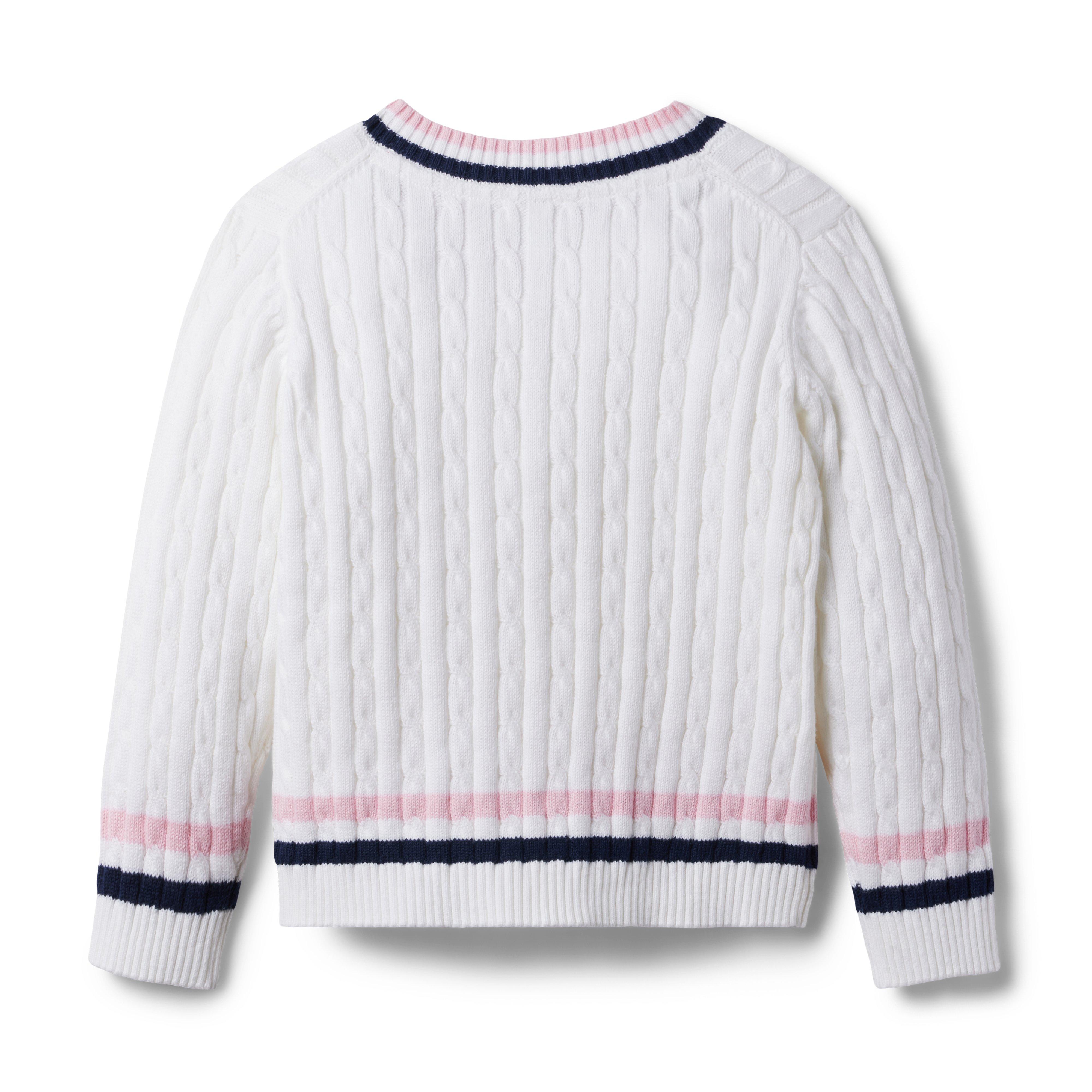 Cable Knit Striped Sweater image number 2