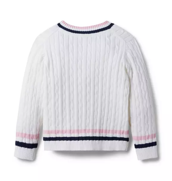 Cable Knit Striped Sweater image number 2