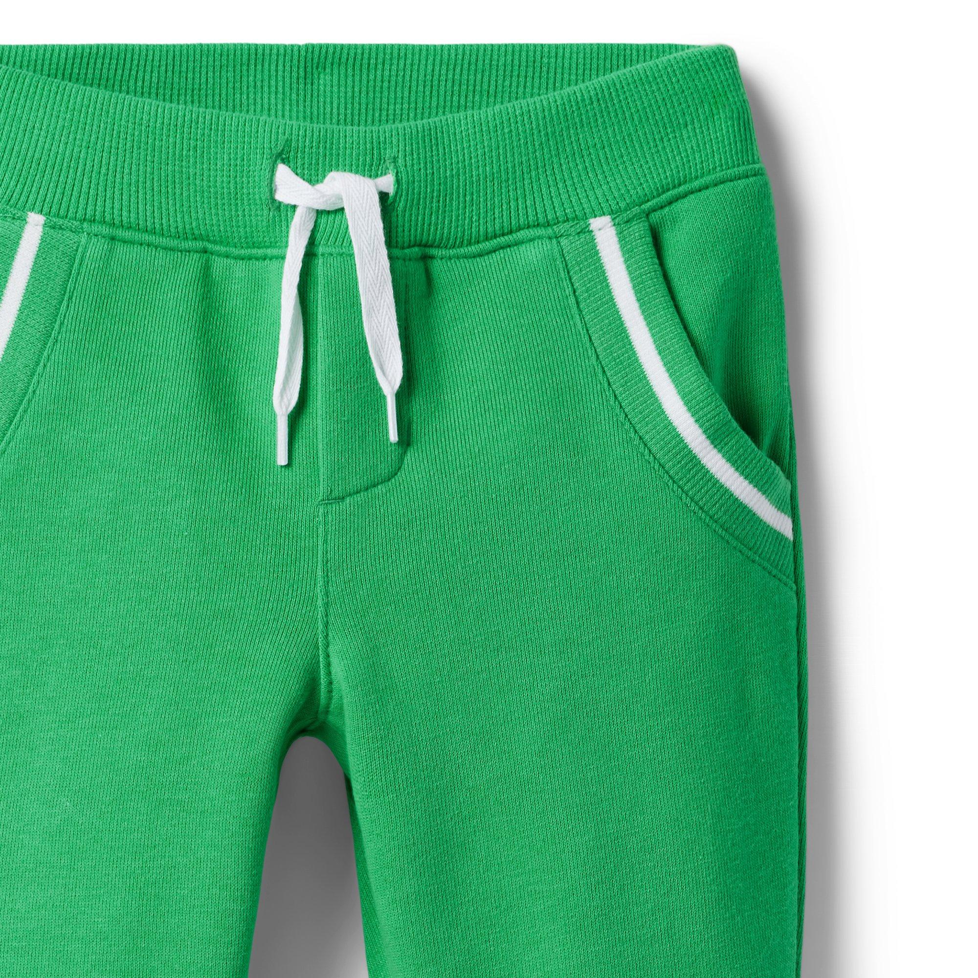 Boy Kelly Green Striped Pocket French Terry Jogger by Janie and Jack