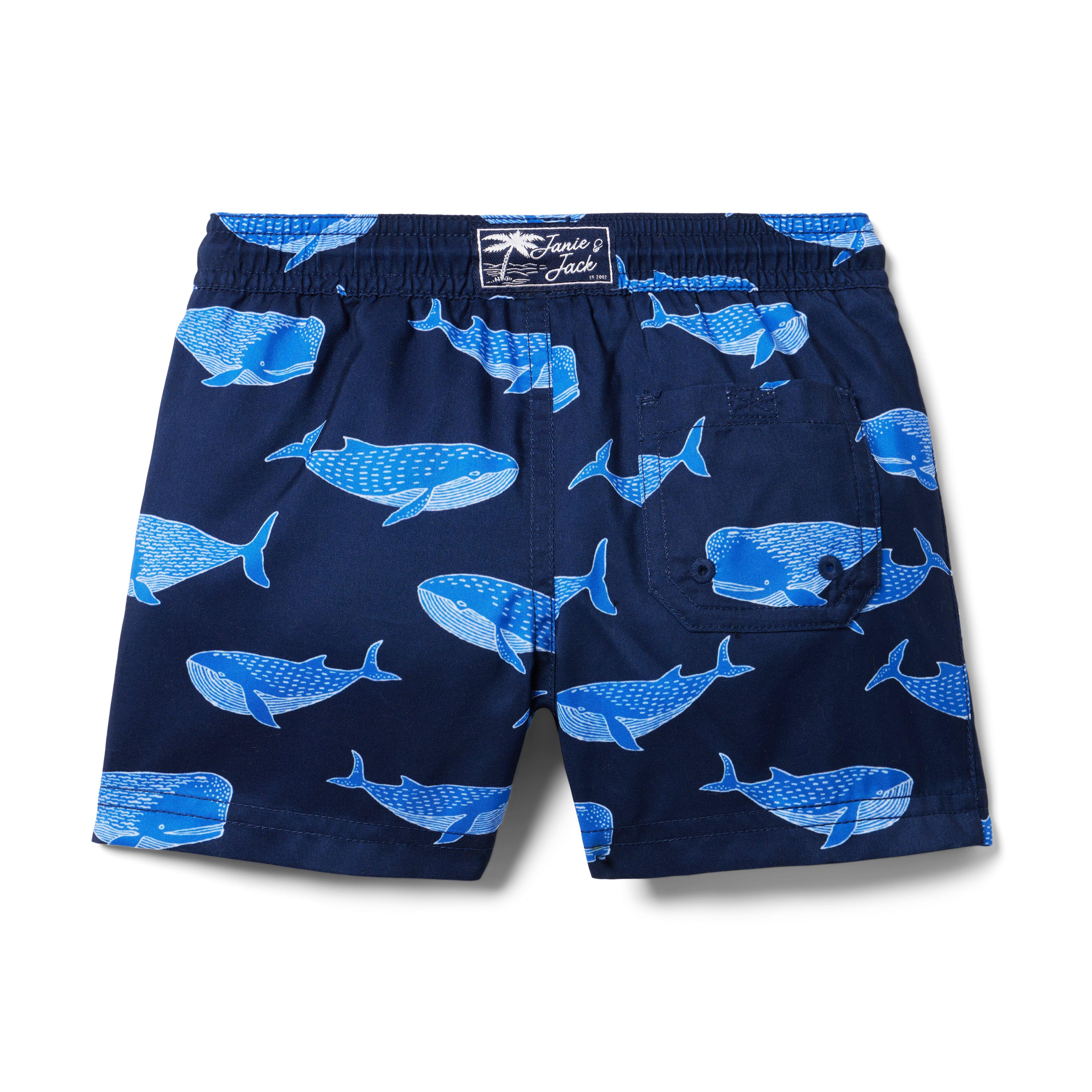 Recycled Whale Swim Trunk image number 1