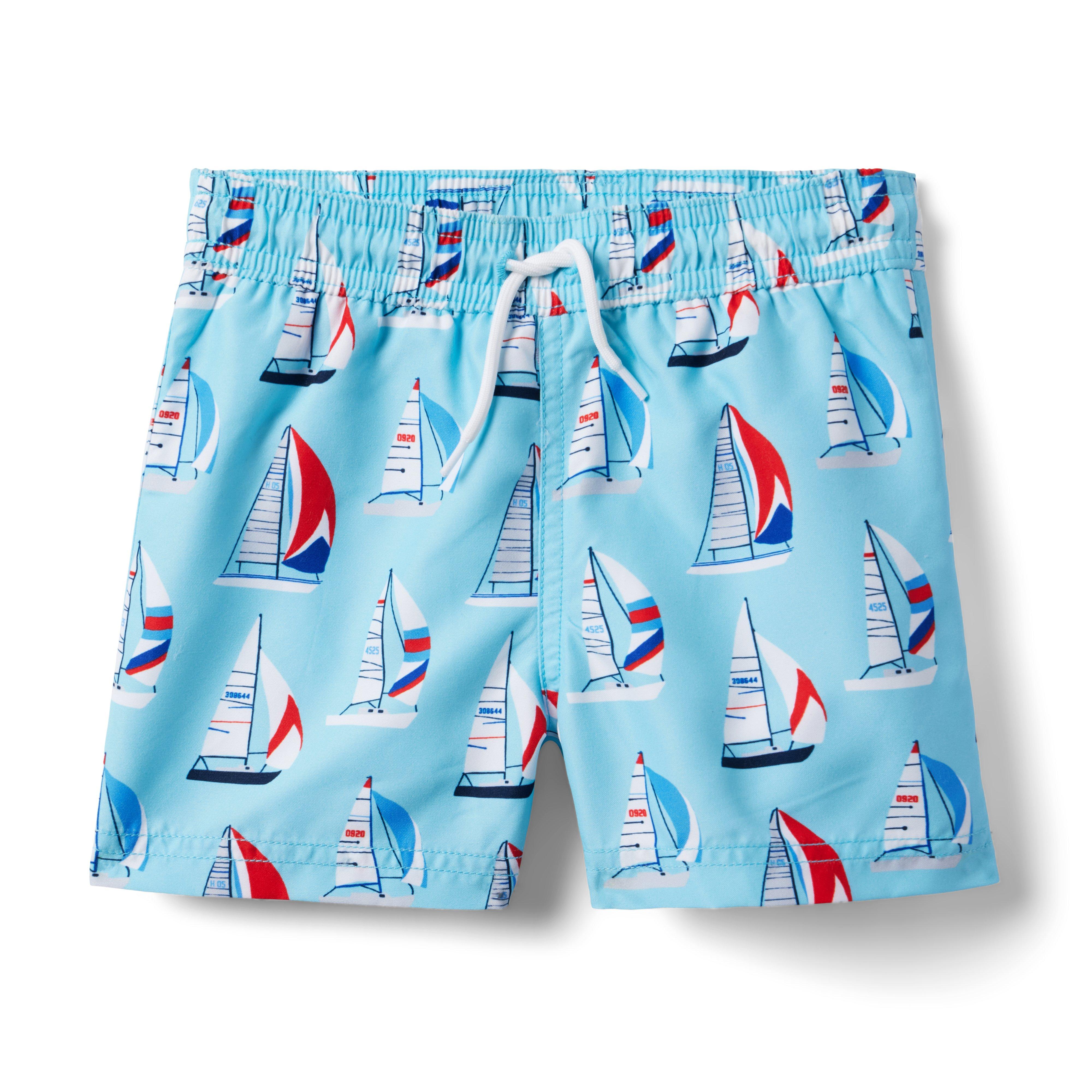 Recycled Sailboat Swim Trunk image number 0