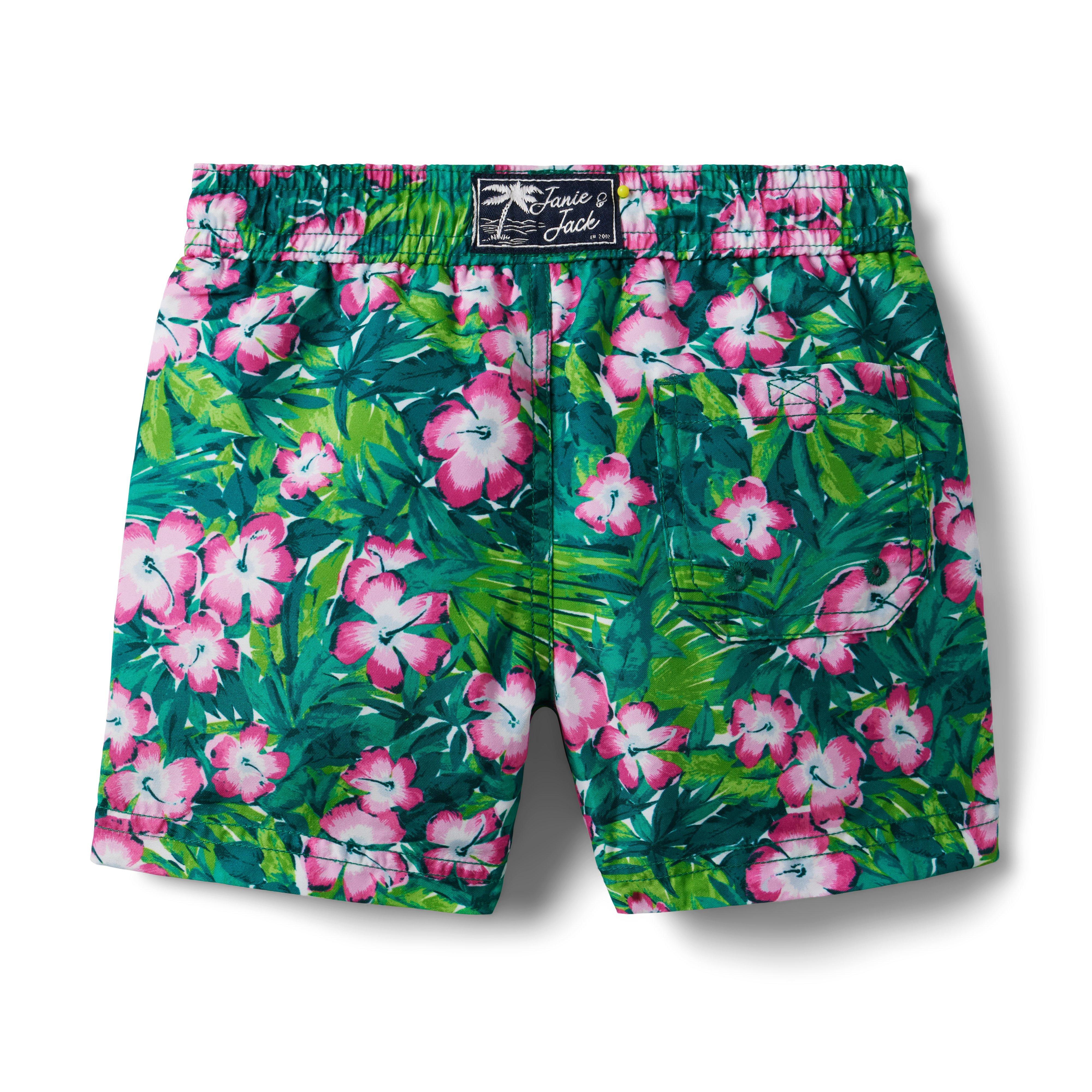 Recycled Hibiscus Swim Trunk image number 2